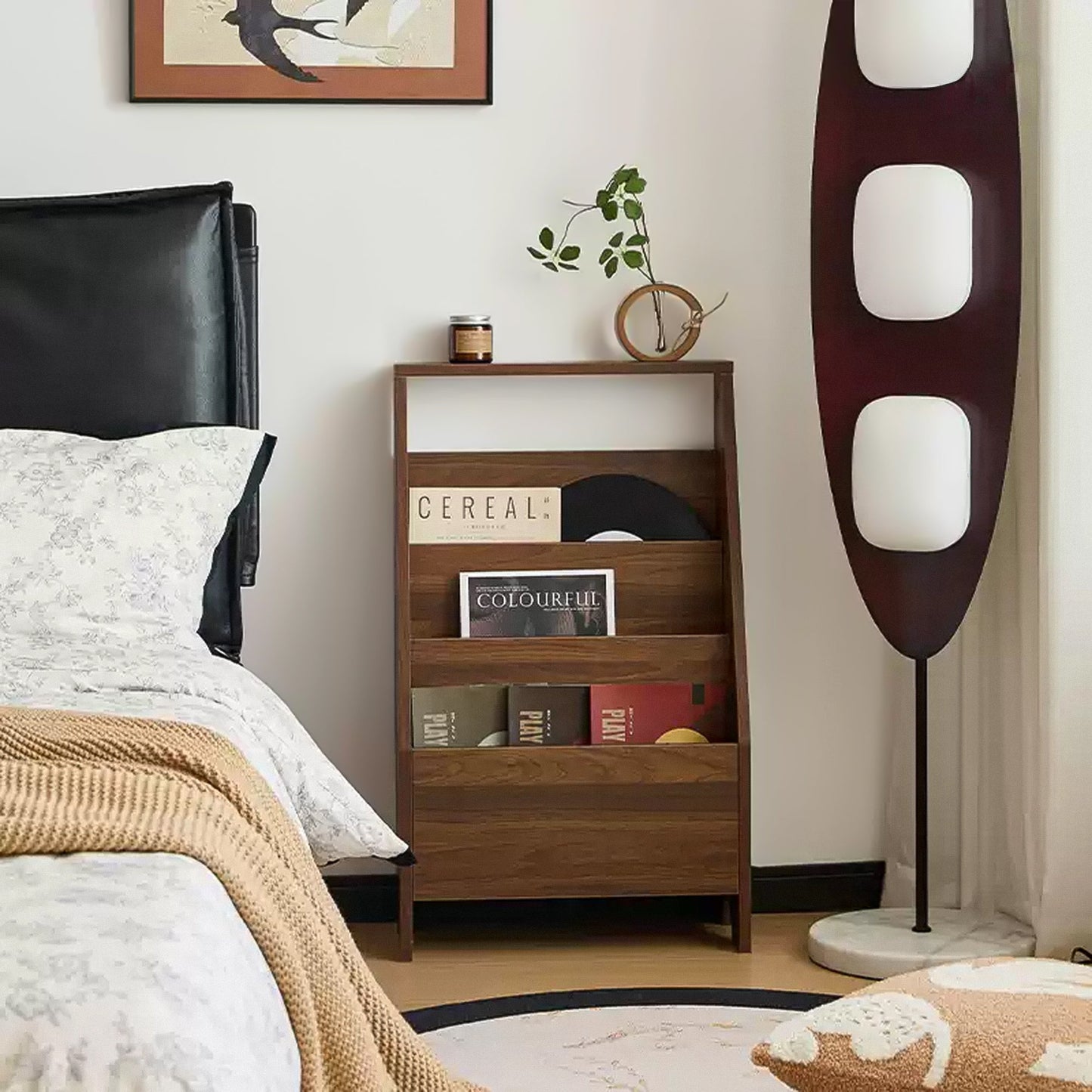 Yowos Floor Magazine Holders Shelves CD Display Stand