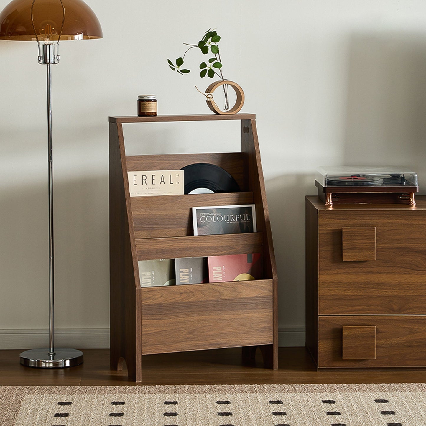 Yowos Floor Magazine Holders Shelves CD Display Stand