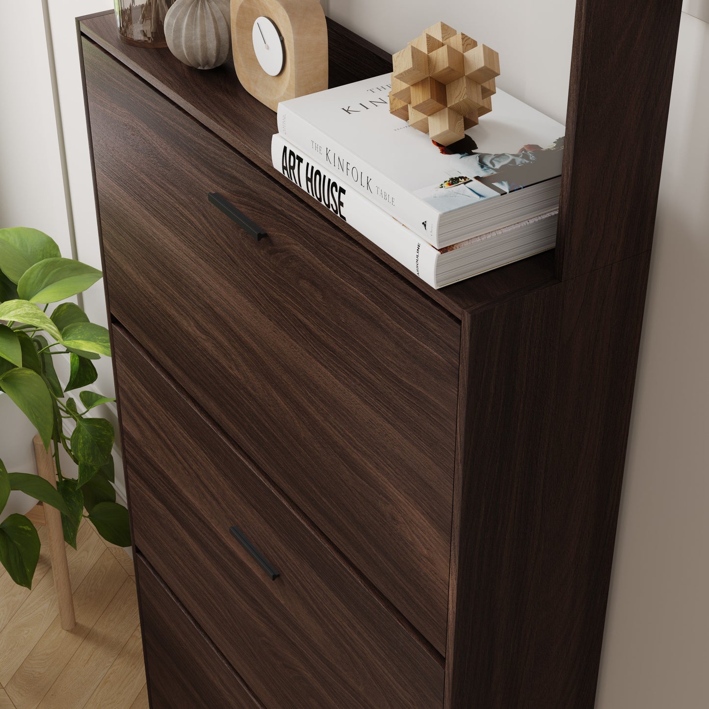 Yowos Slim Hall Tipping Narrow Shoe Storage Cabinet