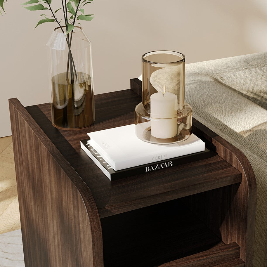 Yowos Narrow Vintage Nightstand Small Bedside Table