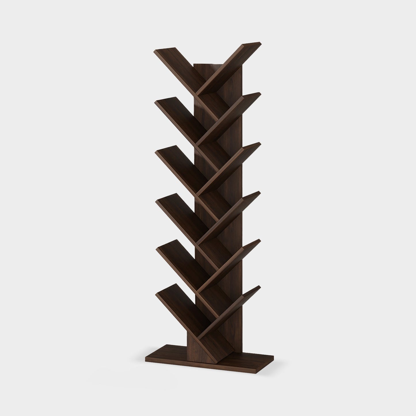 Yowos Vertical Tree Shaped Bookcase with Storage Cabinet