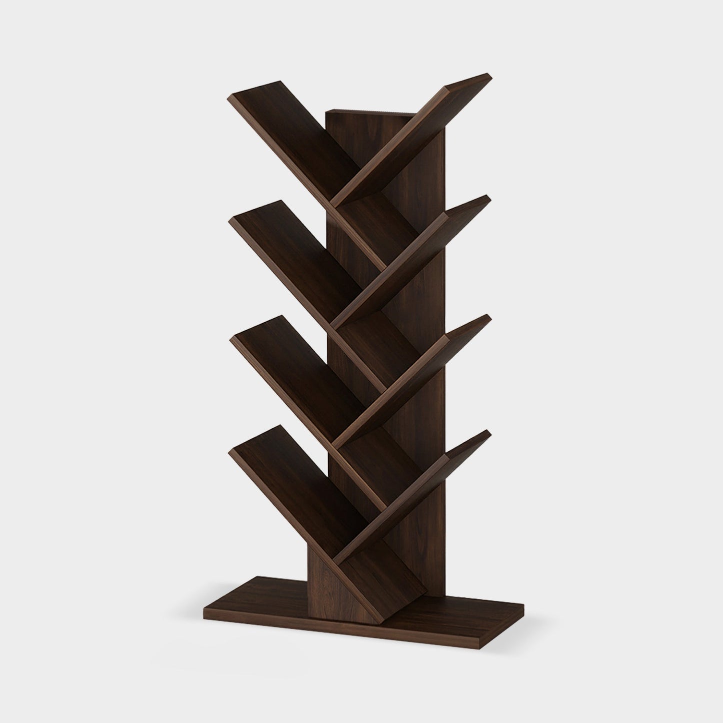 Yowos Vertical Tree Shaped Bookcase with Storage Cabinet