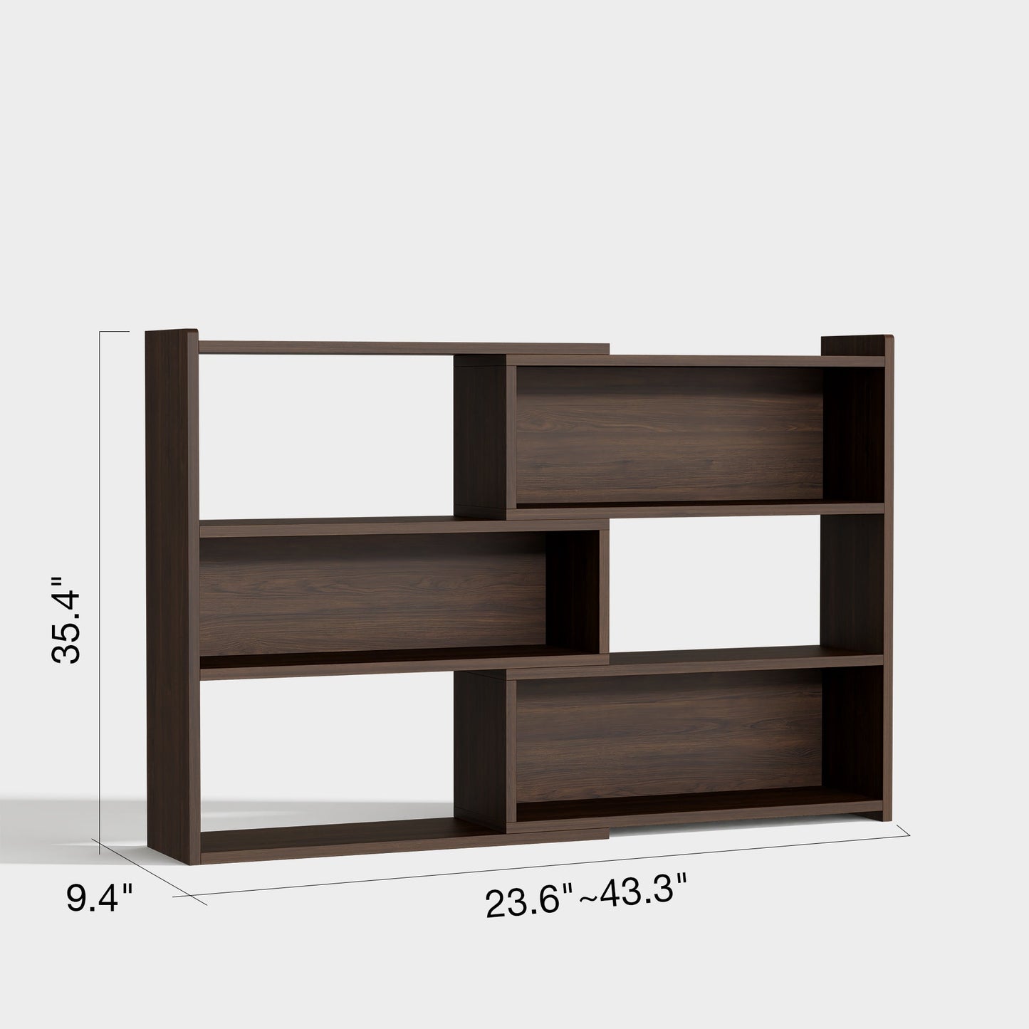Yowos 4-Tier Deformable Corner Bookcase for Storage Display