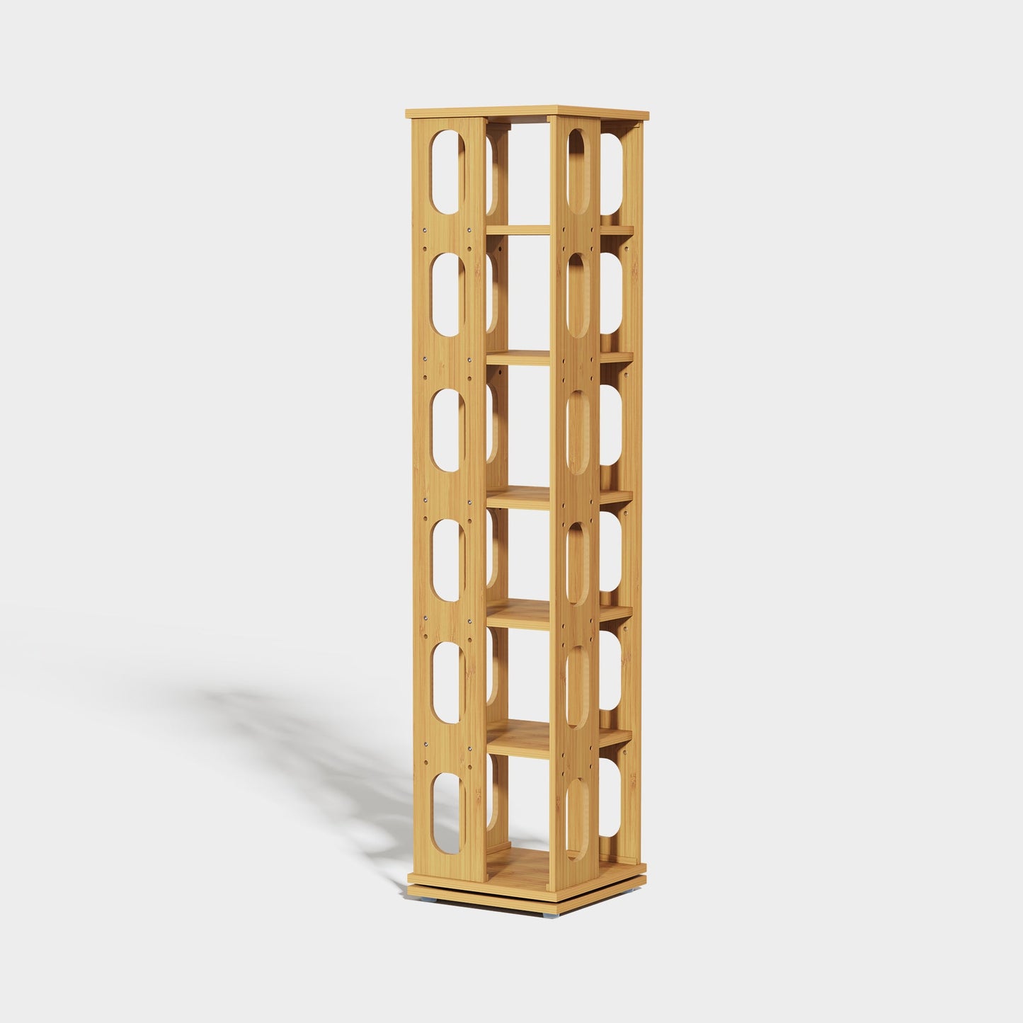 Yowos 360 Degree Rotating Bookshelf Large Capacity Bedroom
