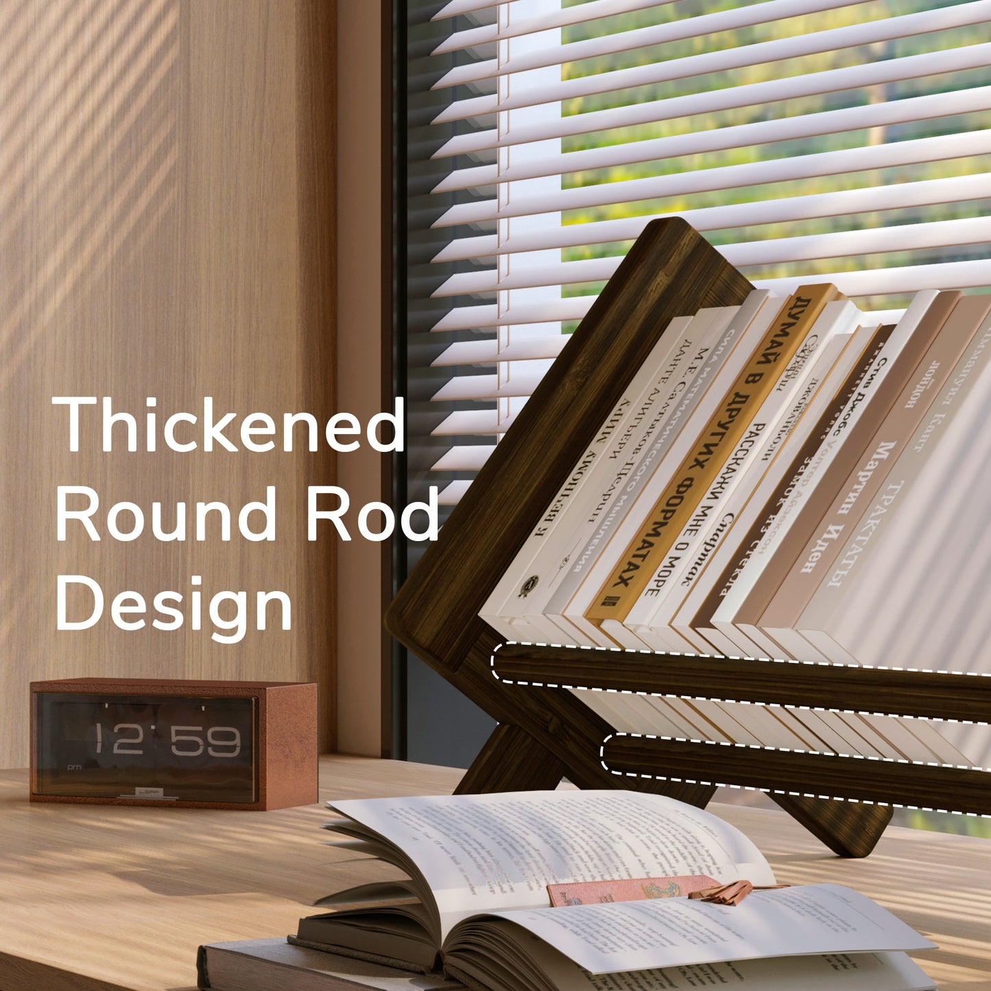 Yowos Tabletop Tilted CD Rack Bookshelf Display Rack