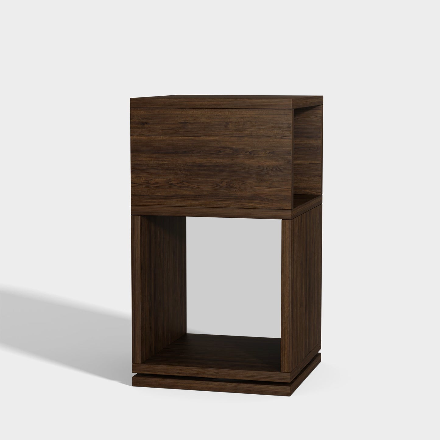 Yowos Rotating End Table with Open Shelf