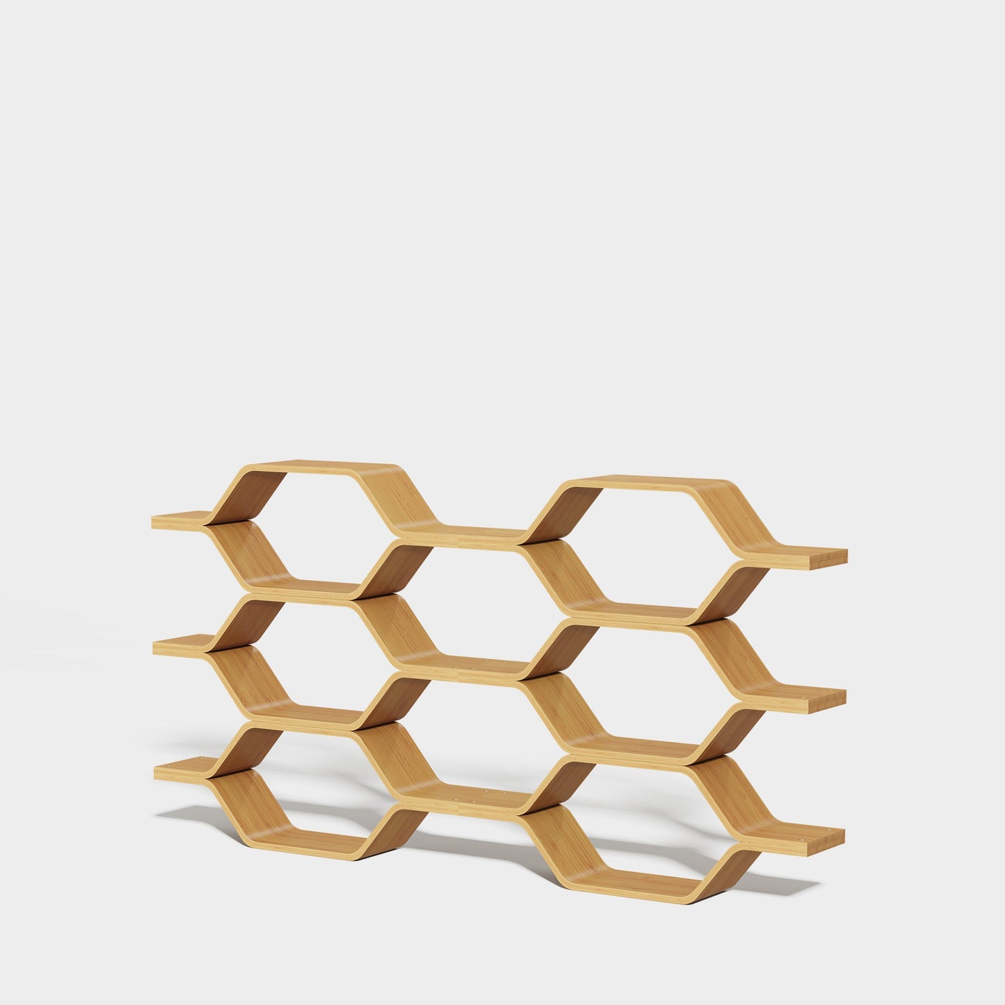 Yowos Honeycomb Grid Bookcase CD Storage Shelf