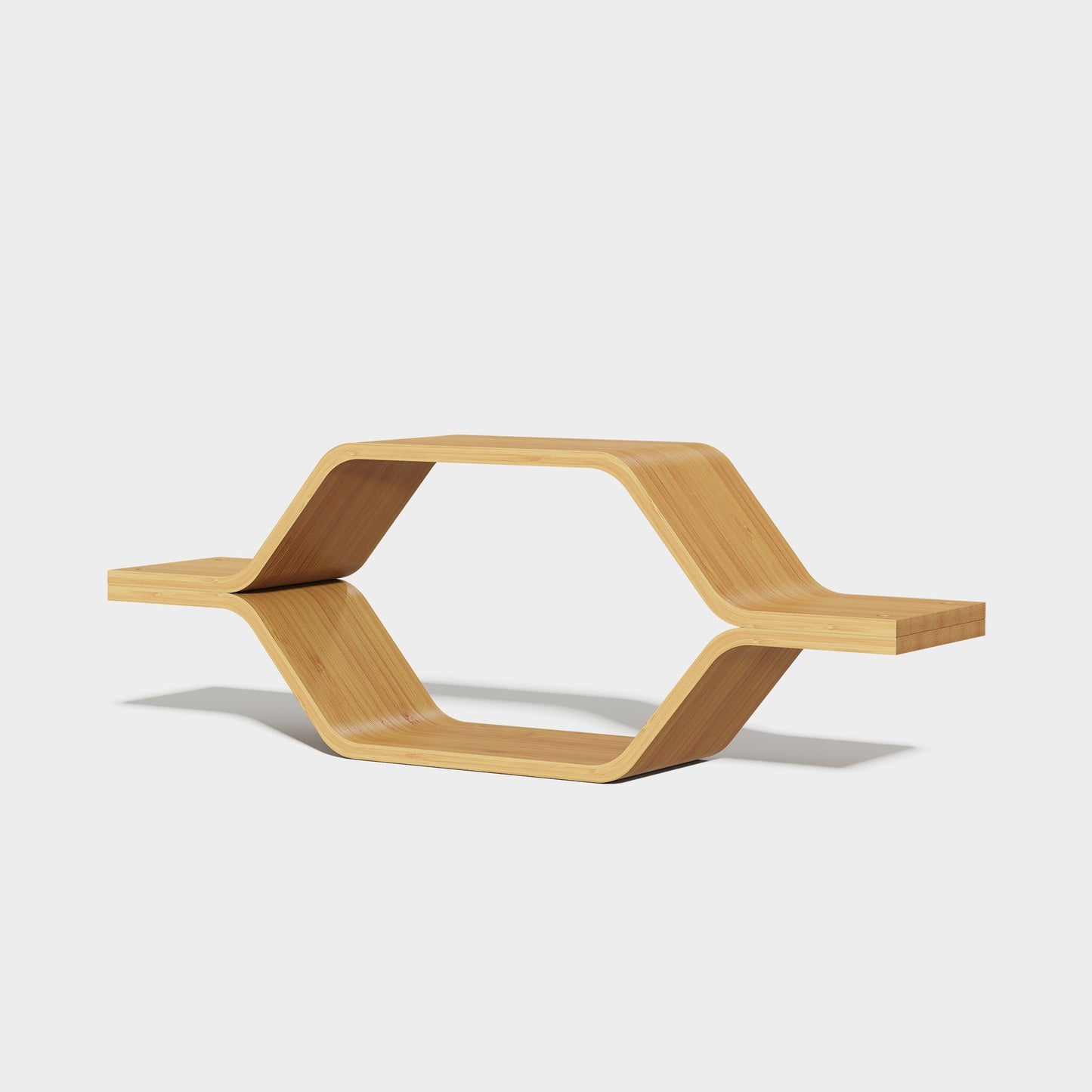 Yowos Honeycomb Grid Bookcase CD Storage Shelf