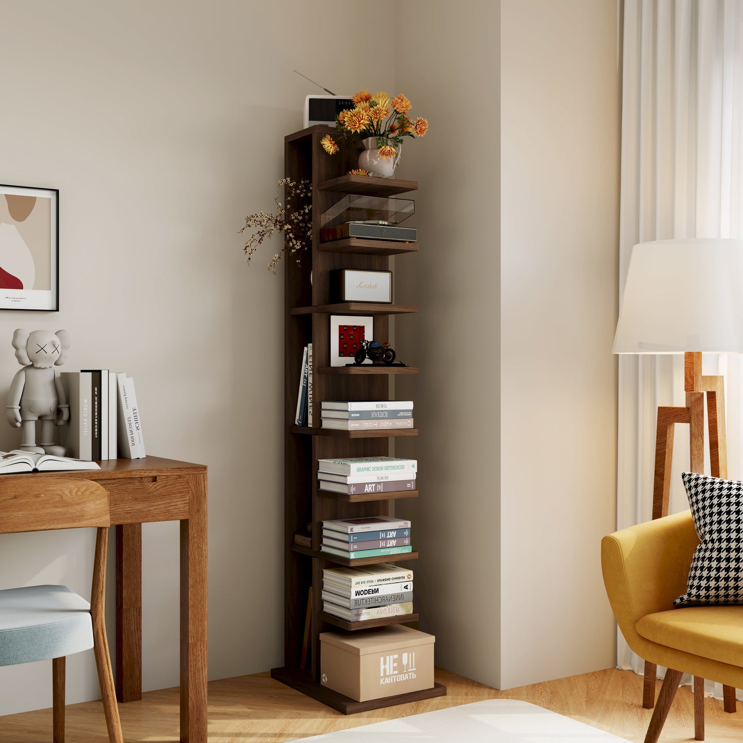 Yowos 9 Piece Standing Ladder Bookshelf