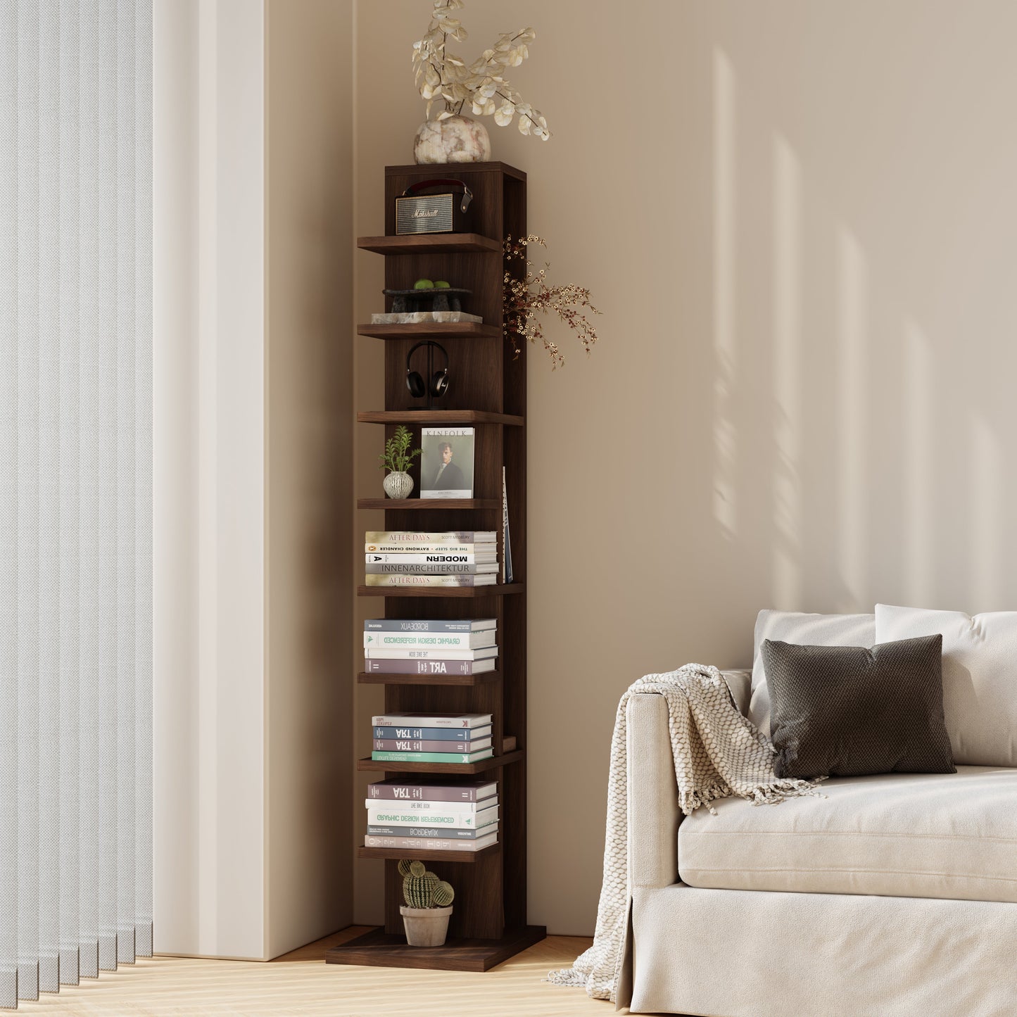 Yowos 9 Piece Standing Ladder Bookshelf