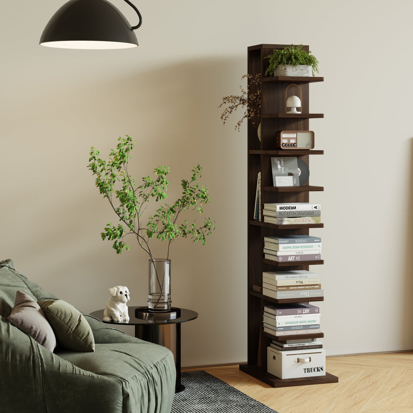 Yowos 9 Piece Standing Ladder Bookshelf