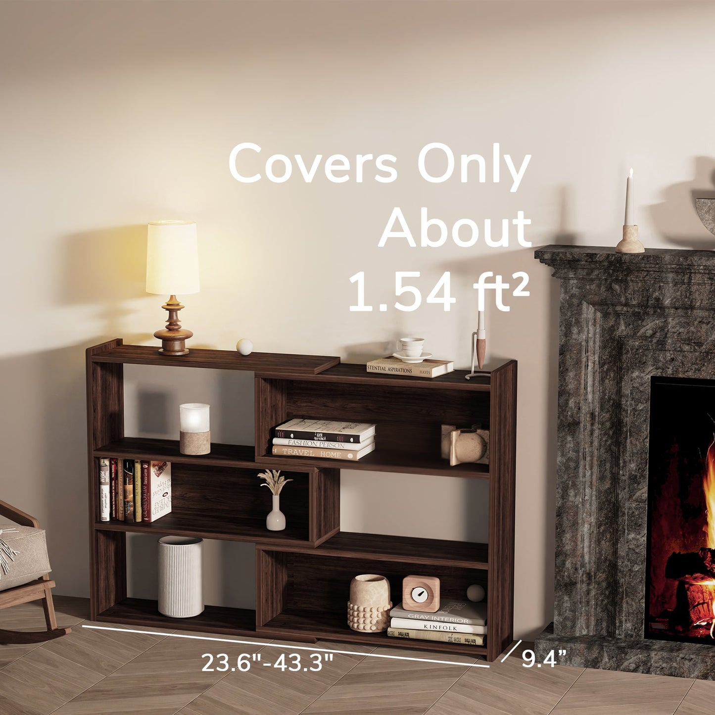Yowos 4-Tier Deformable Corner Bookcase for Storage Display