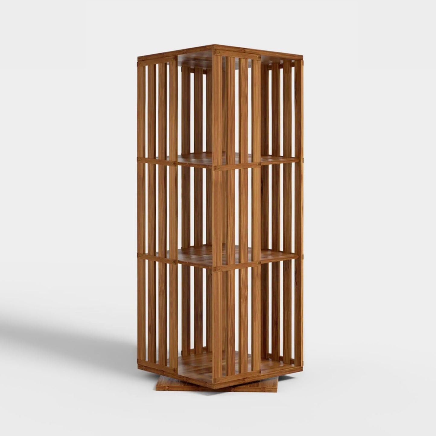 Yowos 6 Tiers Mid Century Narrow Rotating Bookcase Living Room