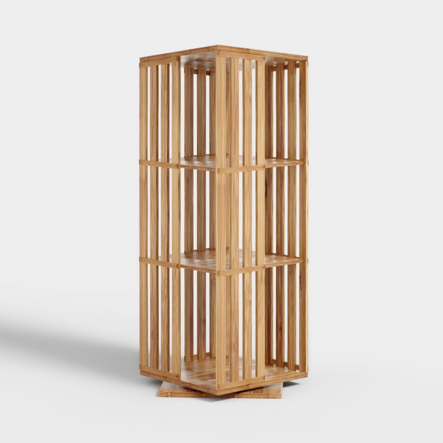 Yowos 6 Tiers Mid Century Narrow Rotating Bookcase Living Room