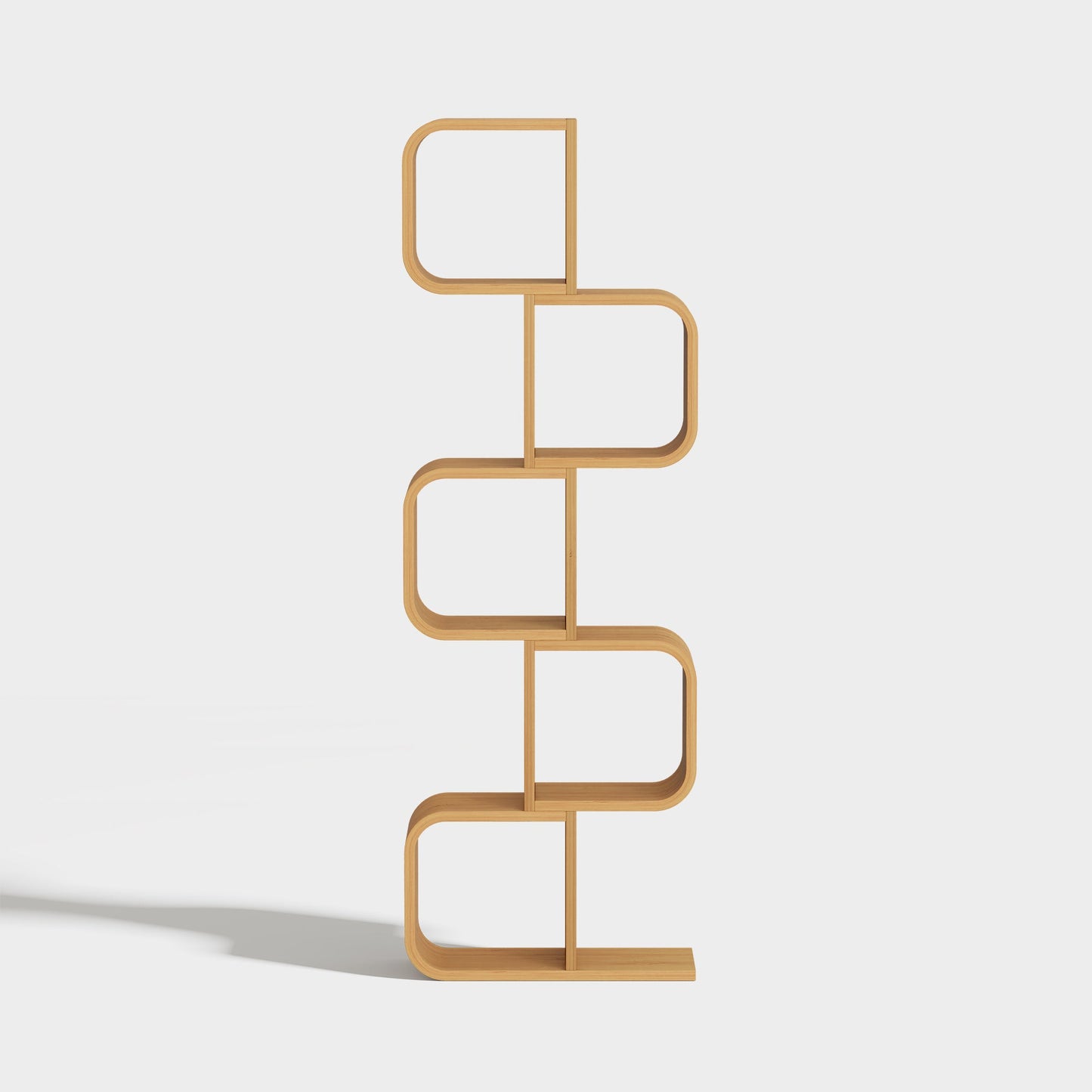 Yowos Multi-layer S-shaped Geometric Bookcase