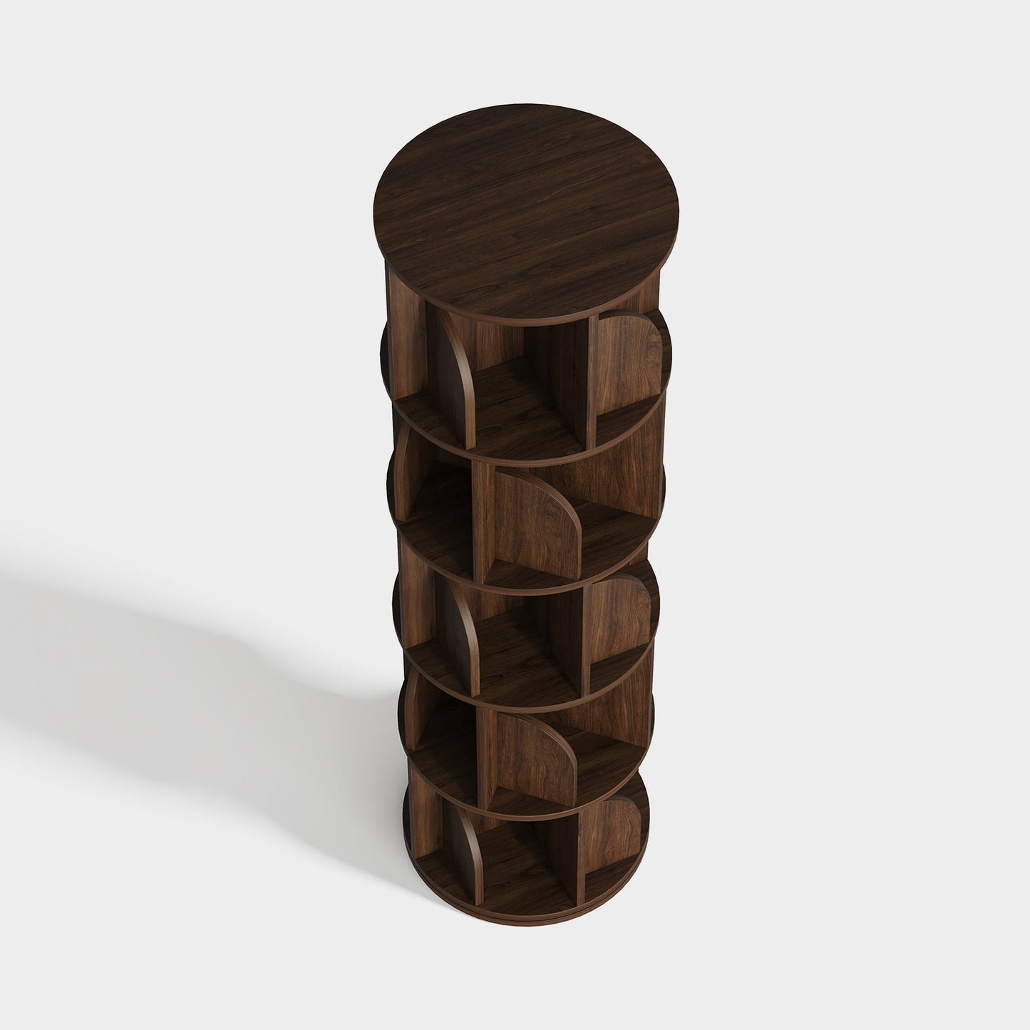 Yowos Rotating Bookshelf 360 Degree Storage Rack