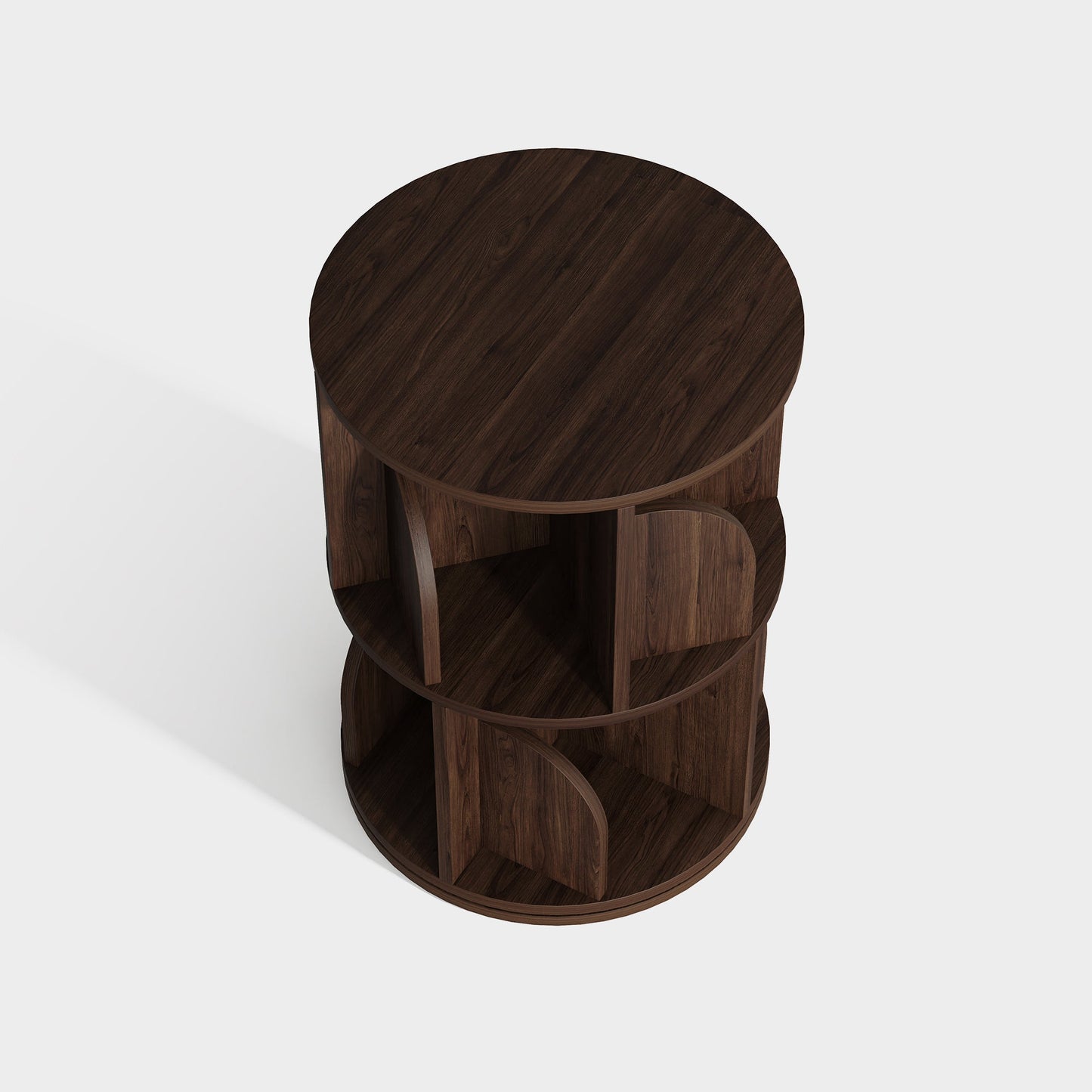 Yowos Rotating Bookcase 360 Degree Small Bookshelf