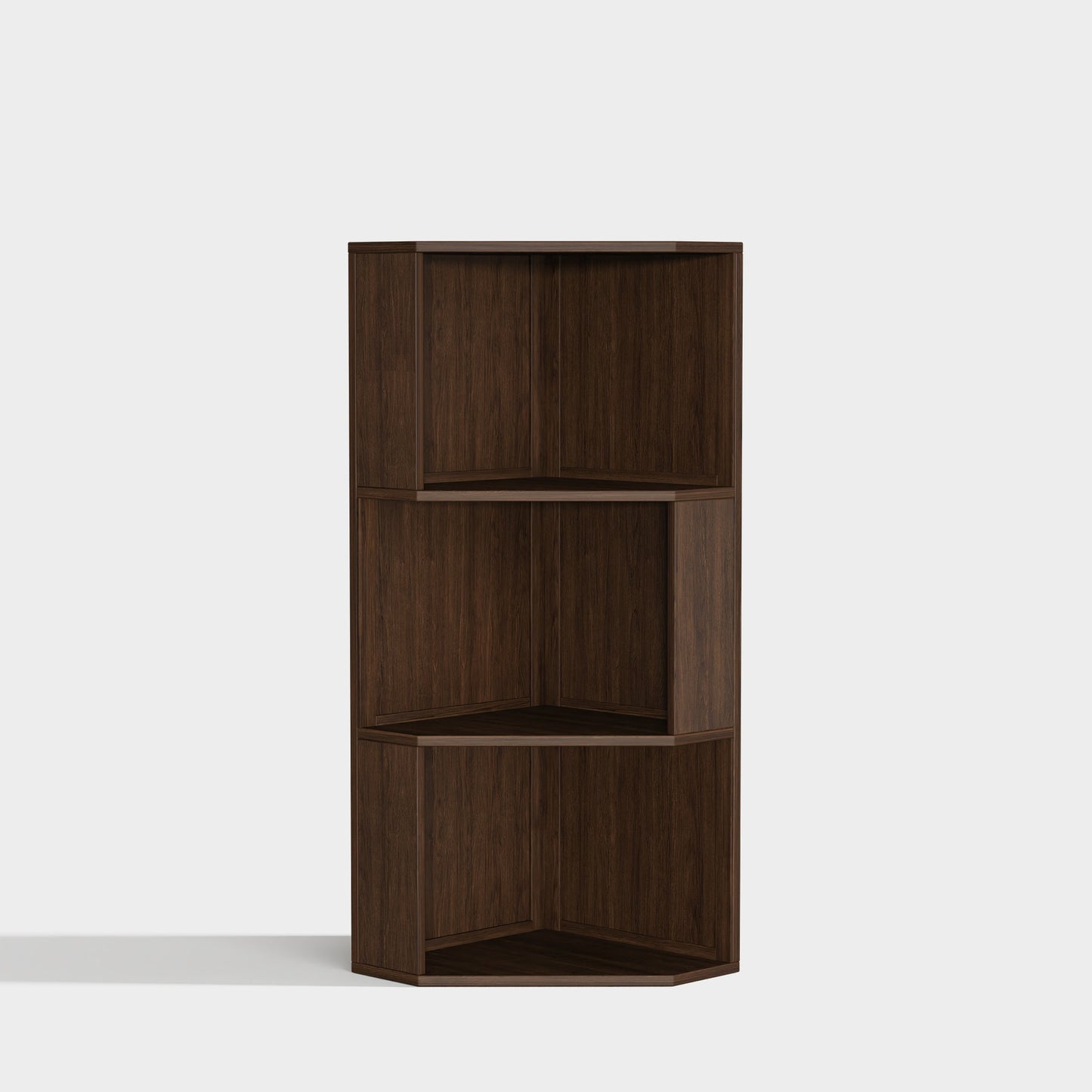 Yowos Mid Century Corner Bookcase for Small Spaces