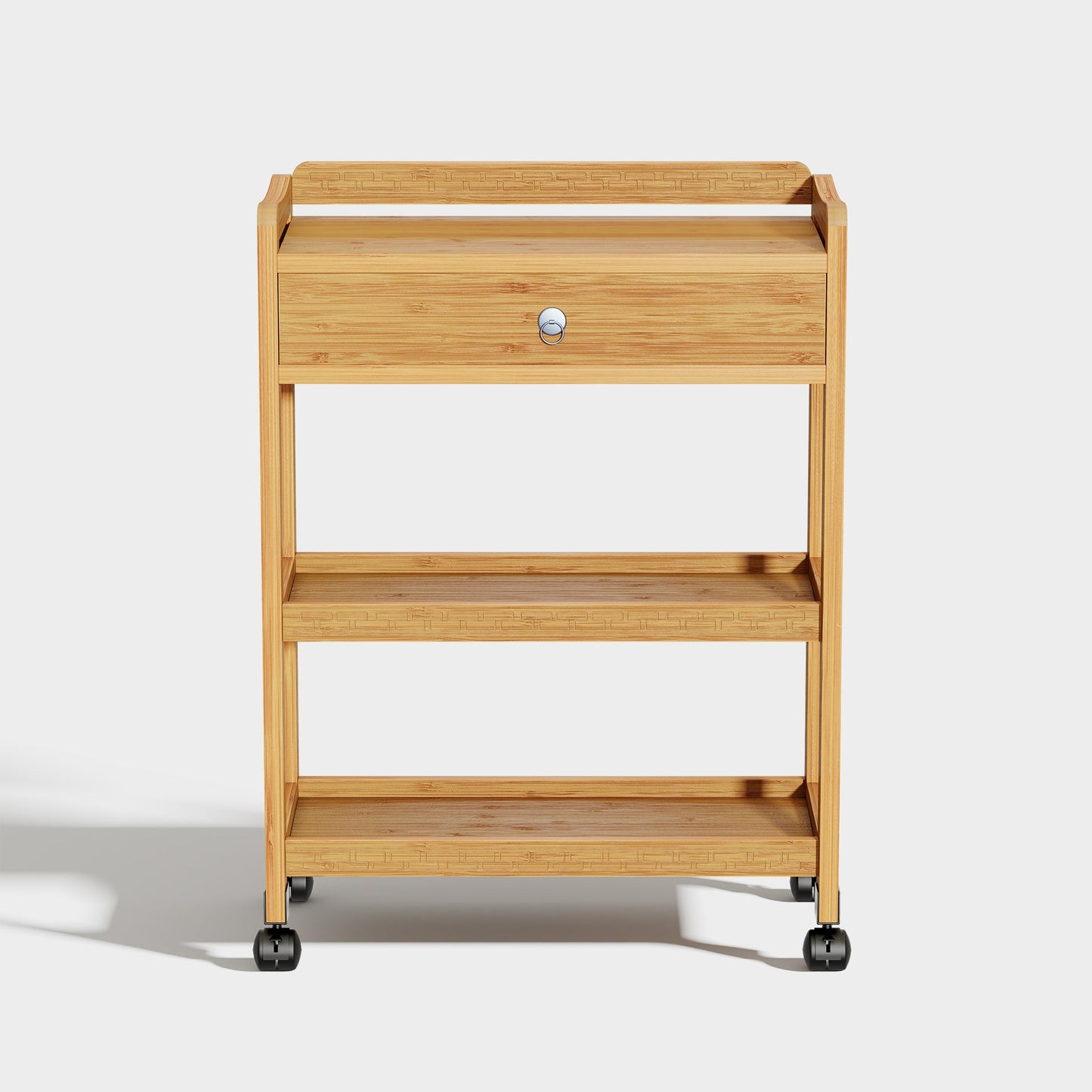 Yowos Side Table with Wheels Organizer Rack