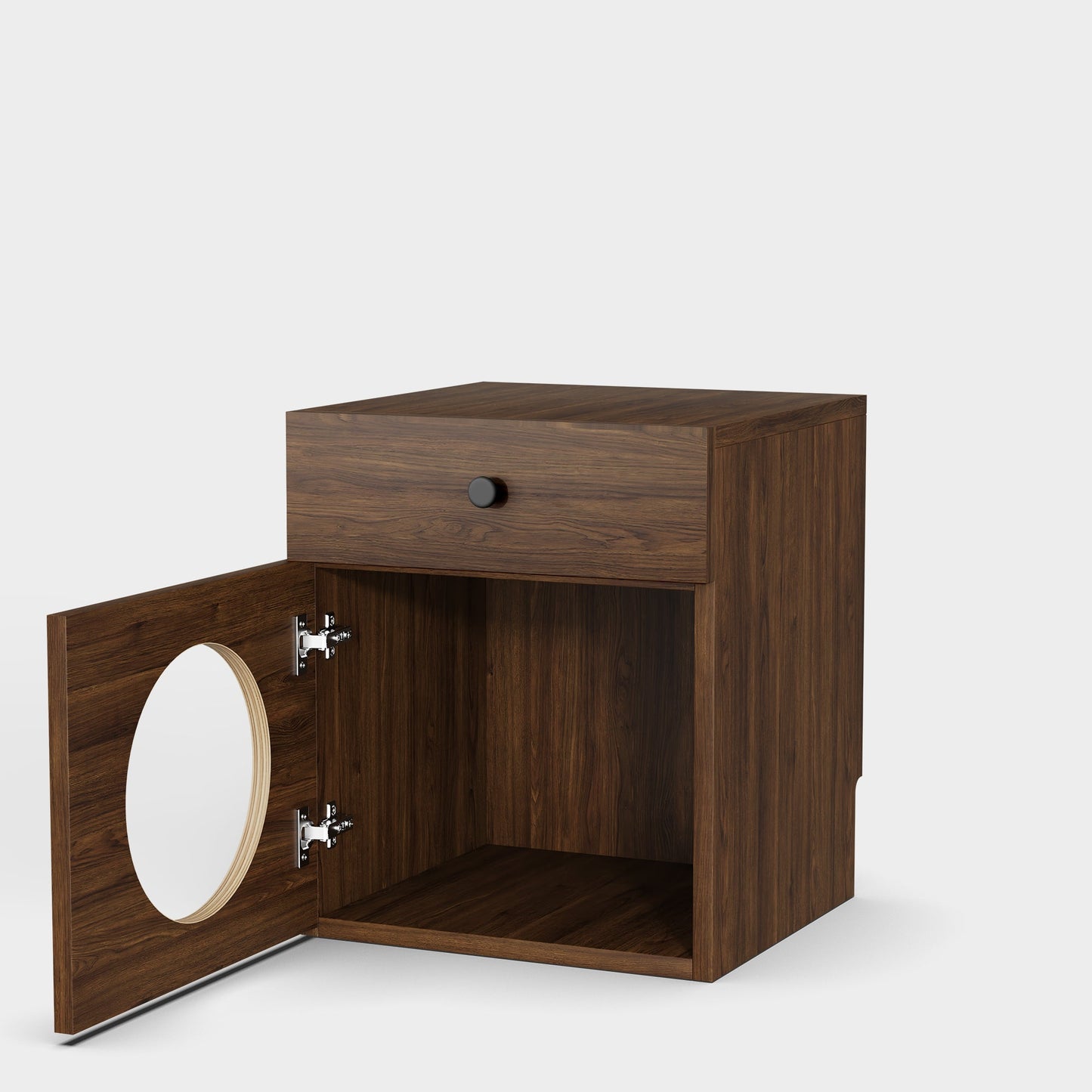 Yowos Wood Bedside Table Cat House