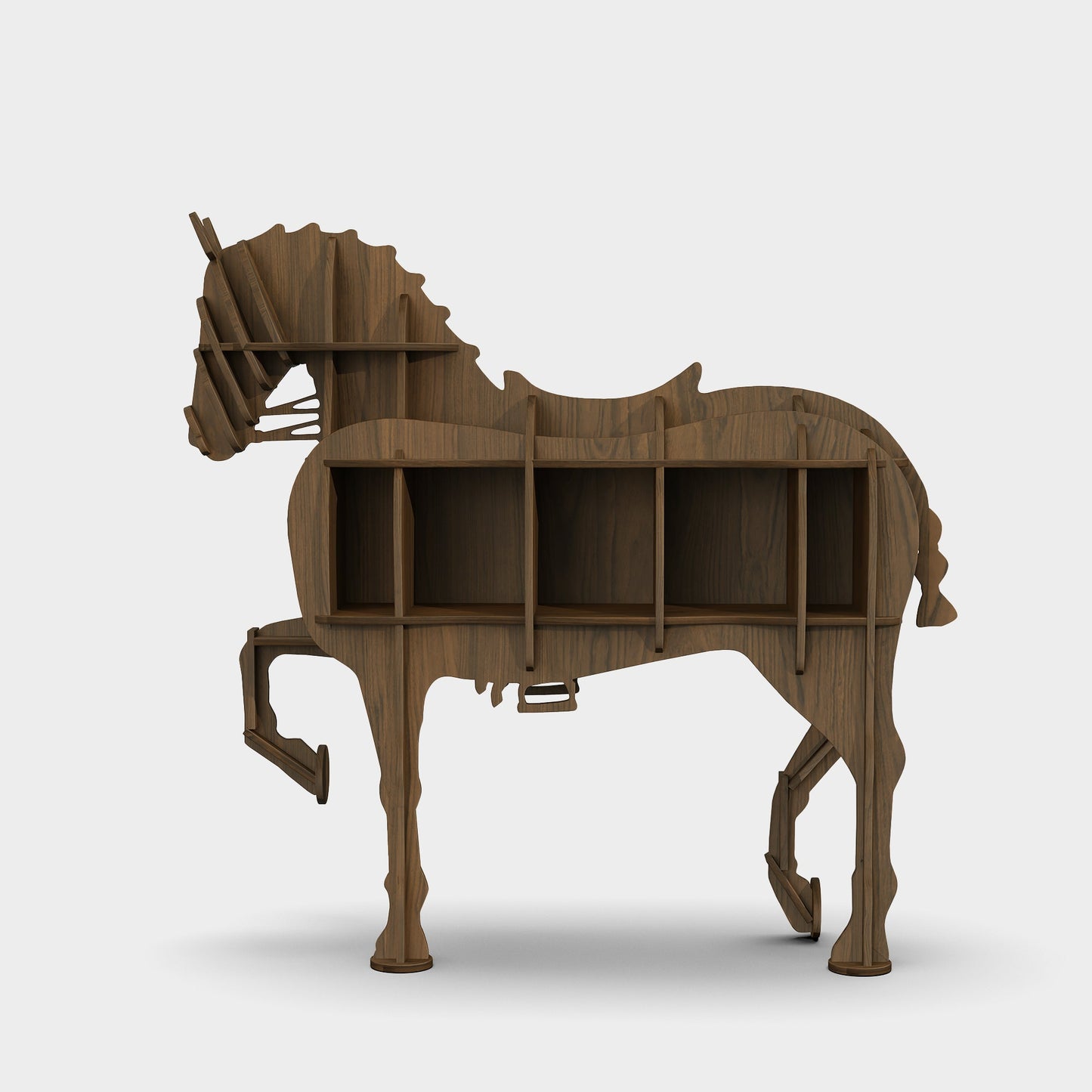 Yowos Horse Animal Shaped Bookshelf Display Shelf