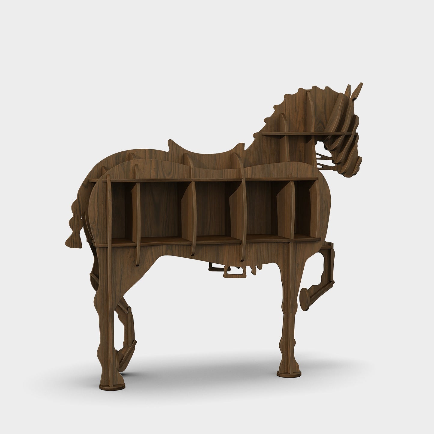 Yowos Horse Animal Shaped Bookshelf Display Shelf