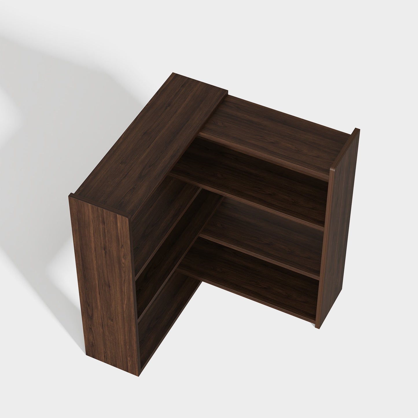 Yowos 4-Tier Deformable Corner Bookcase for Storage Display