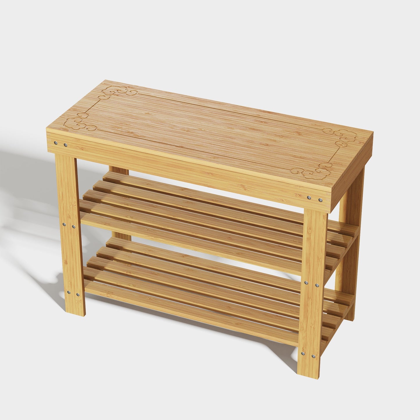 Yowos 2-Tier Shoe Rack Bench Entryway Small Space