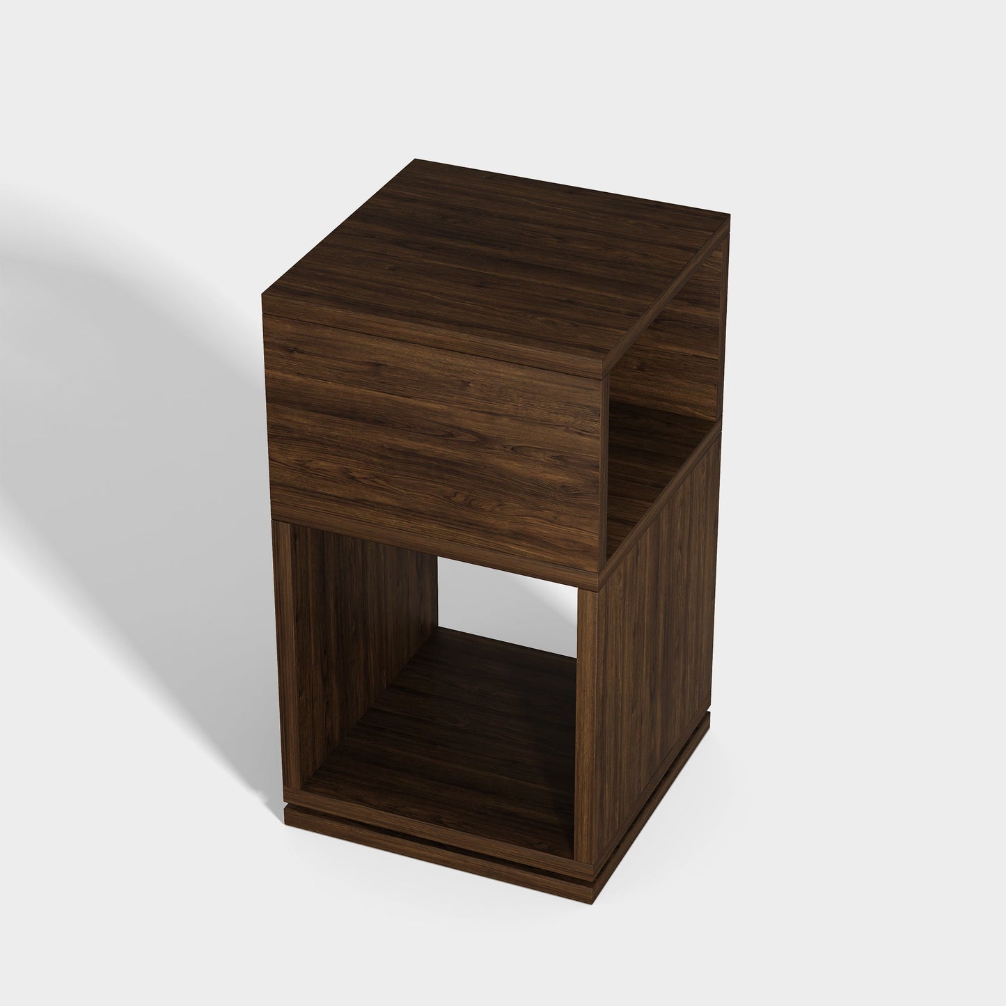 Yowos Rotating End Table with Open Shelf