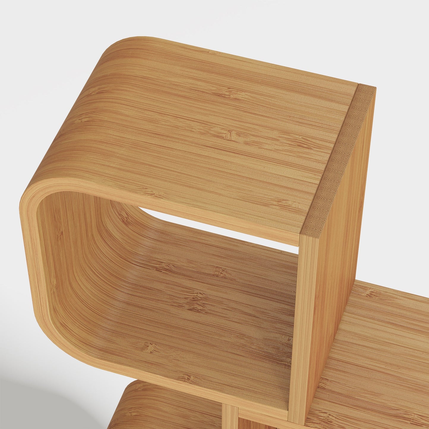 Yowos Multi-layer S-shaped Geometric Bookcase