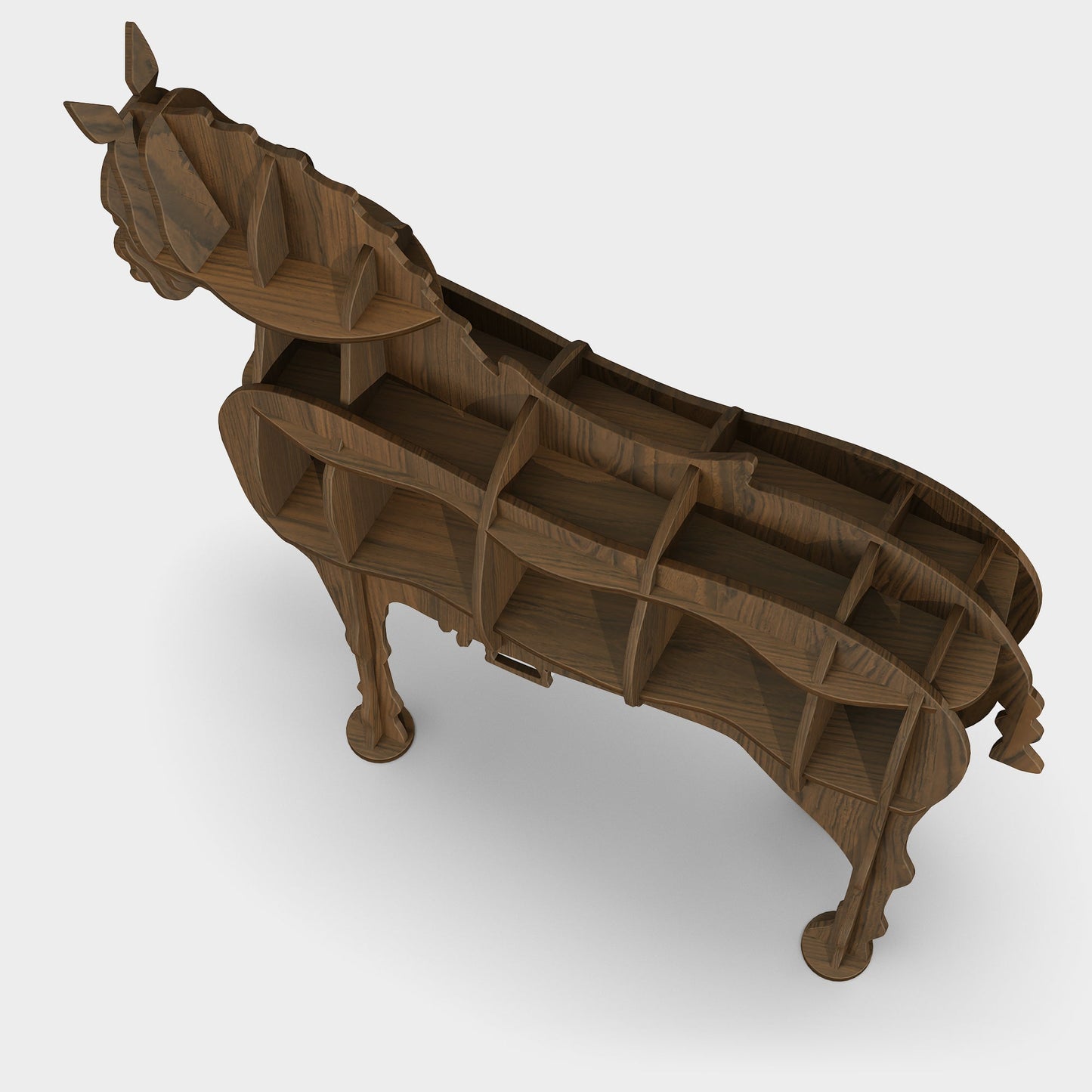 Yowos Horse Animal Shaped Bookshelf Display Shelf