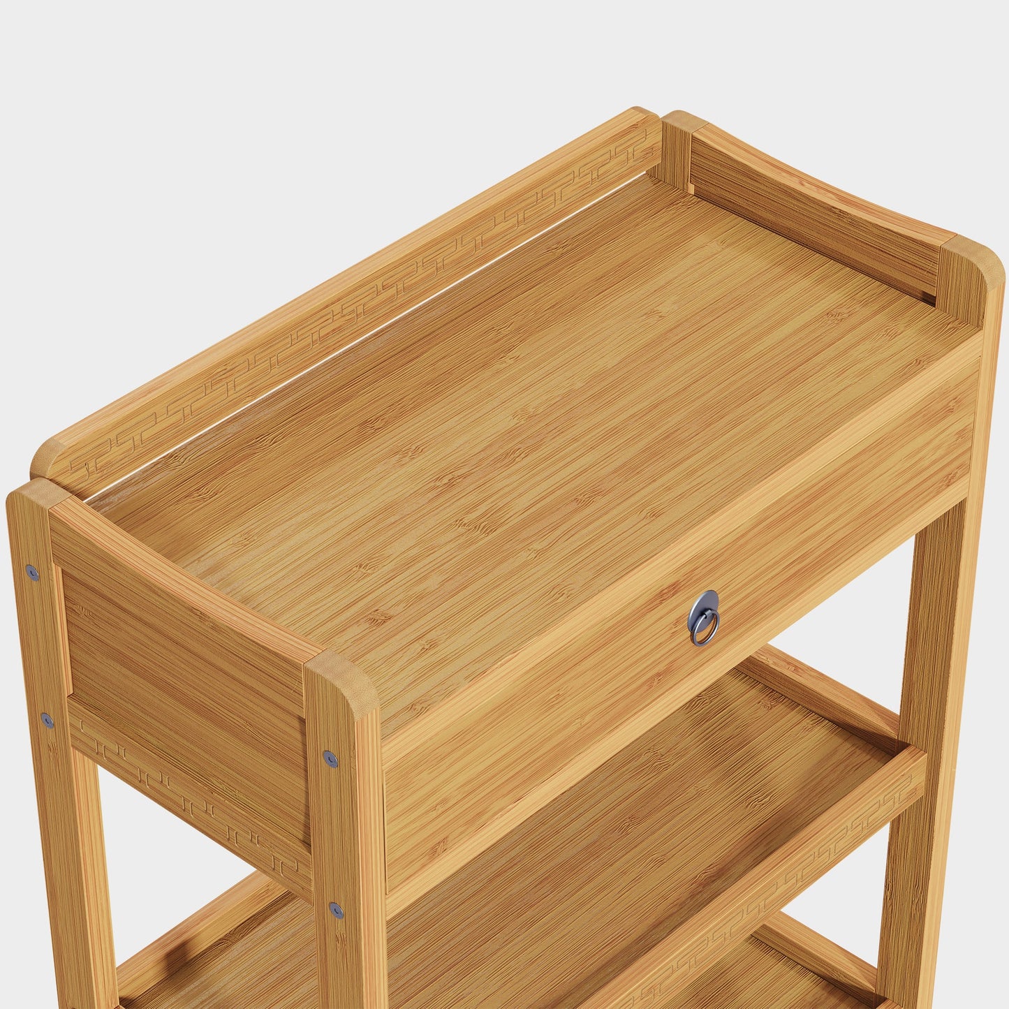 Yowos Side Table with Wheels Organizer Rack