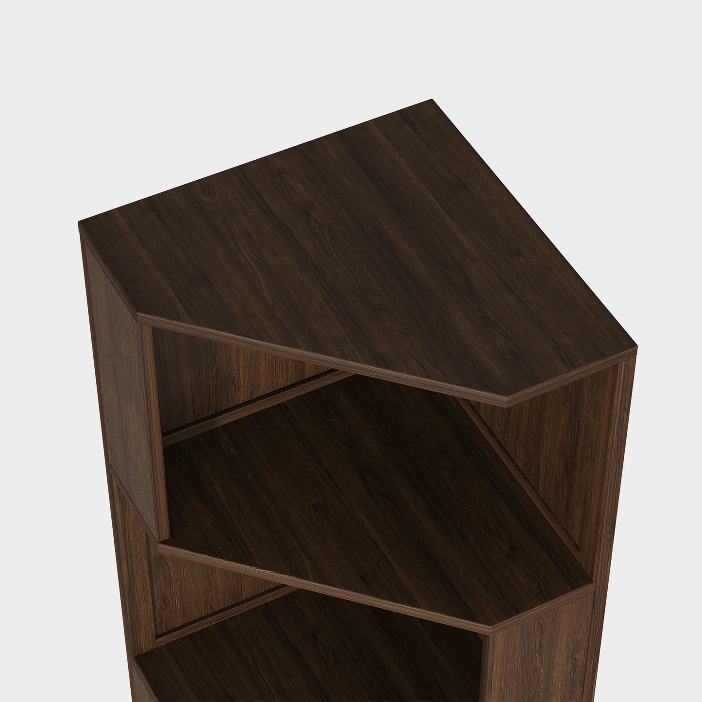 Yowos Mid Century Corner Bookcase for Small Spaces