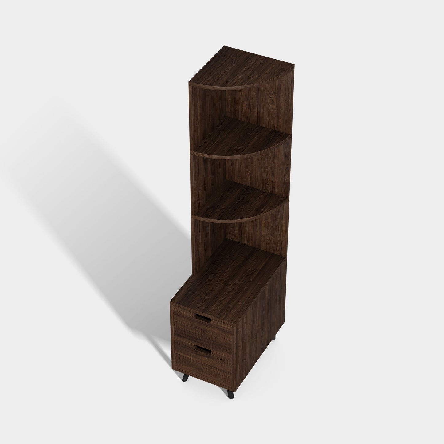 Yowos Tall Bedside Table Bookshelf with Drawers