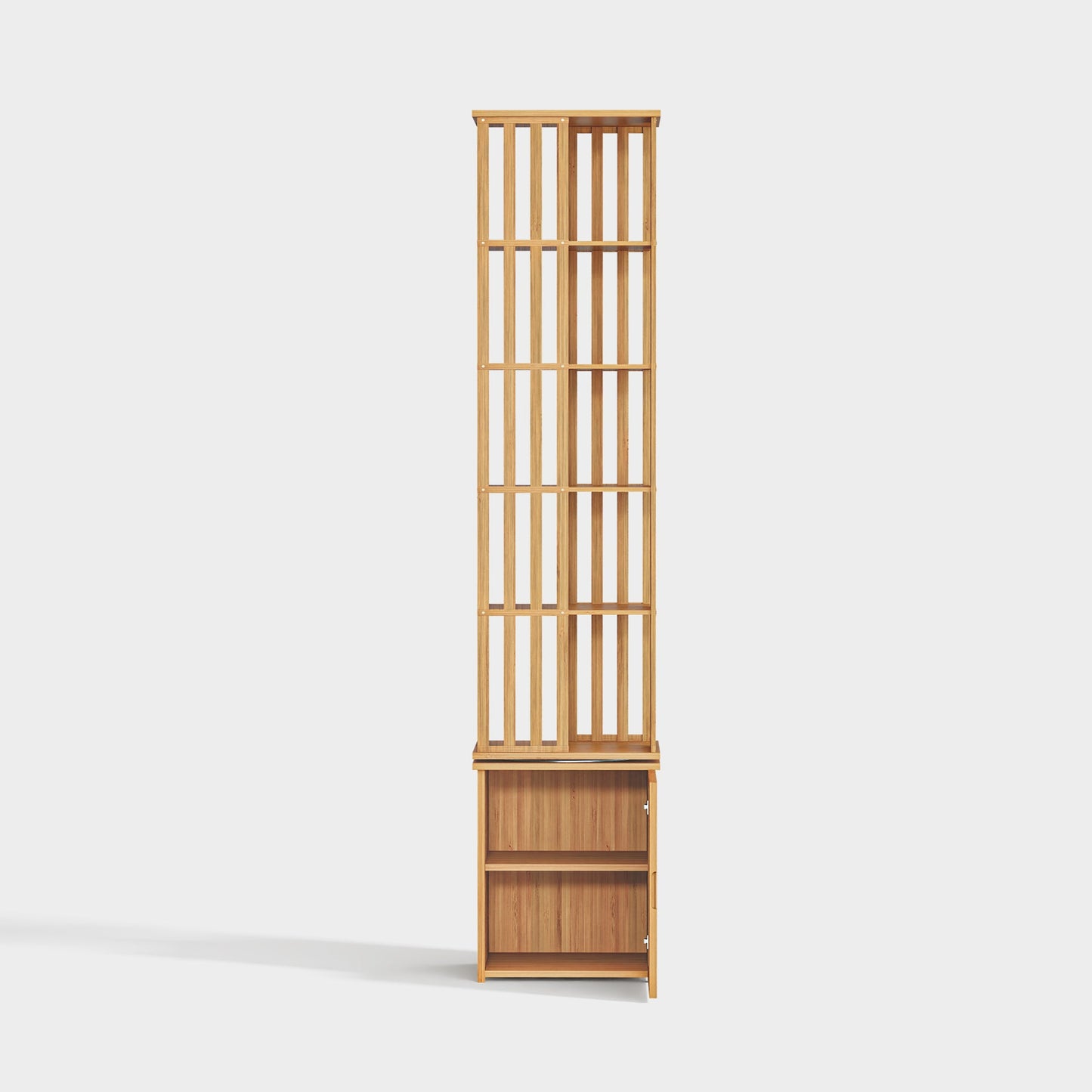 Yowos 360° Rotating Bookshelf with Storage Cabinets