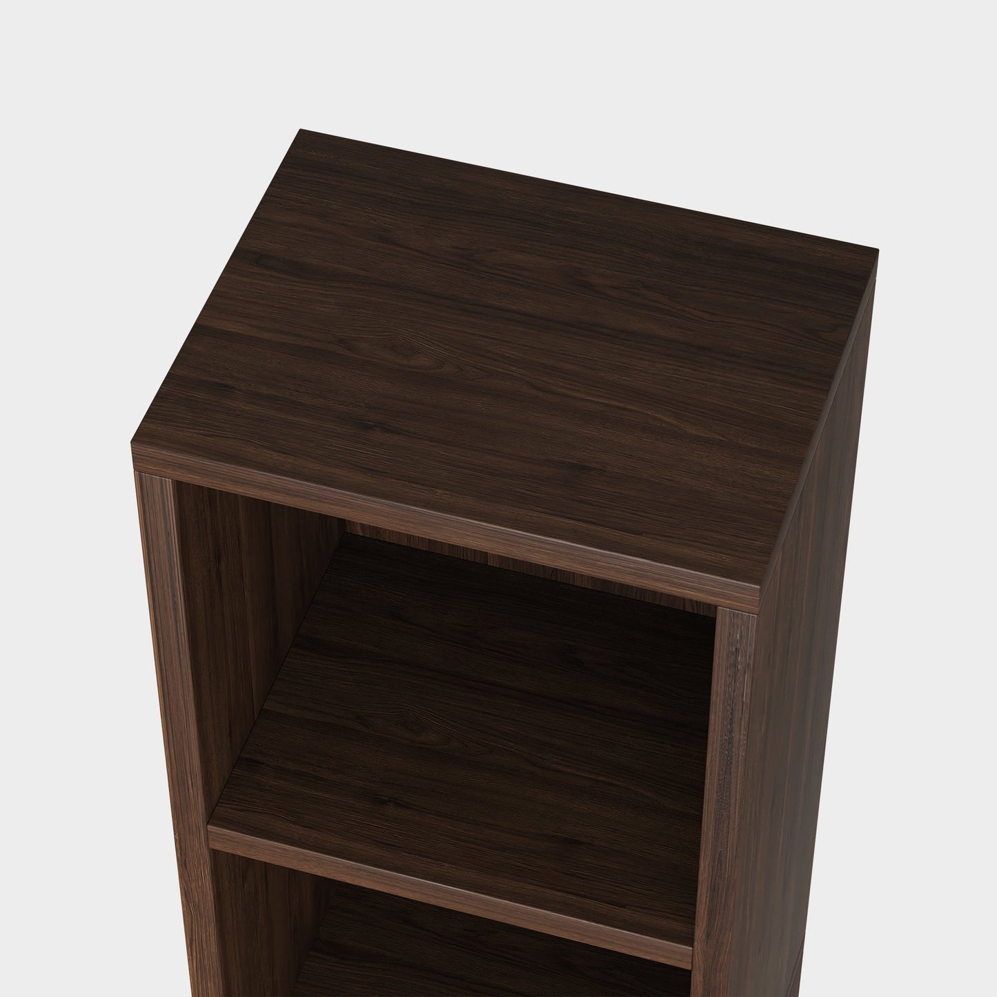 Yowos Wooden Corner Bookshelf Mid Century Narrow Bookcase