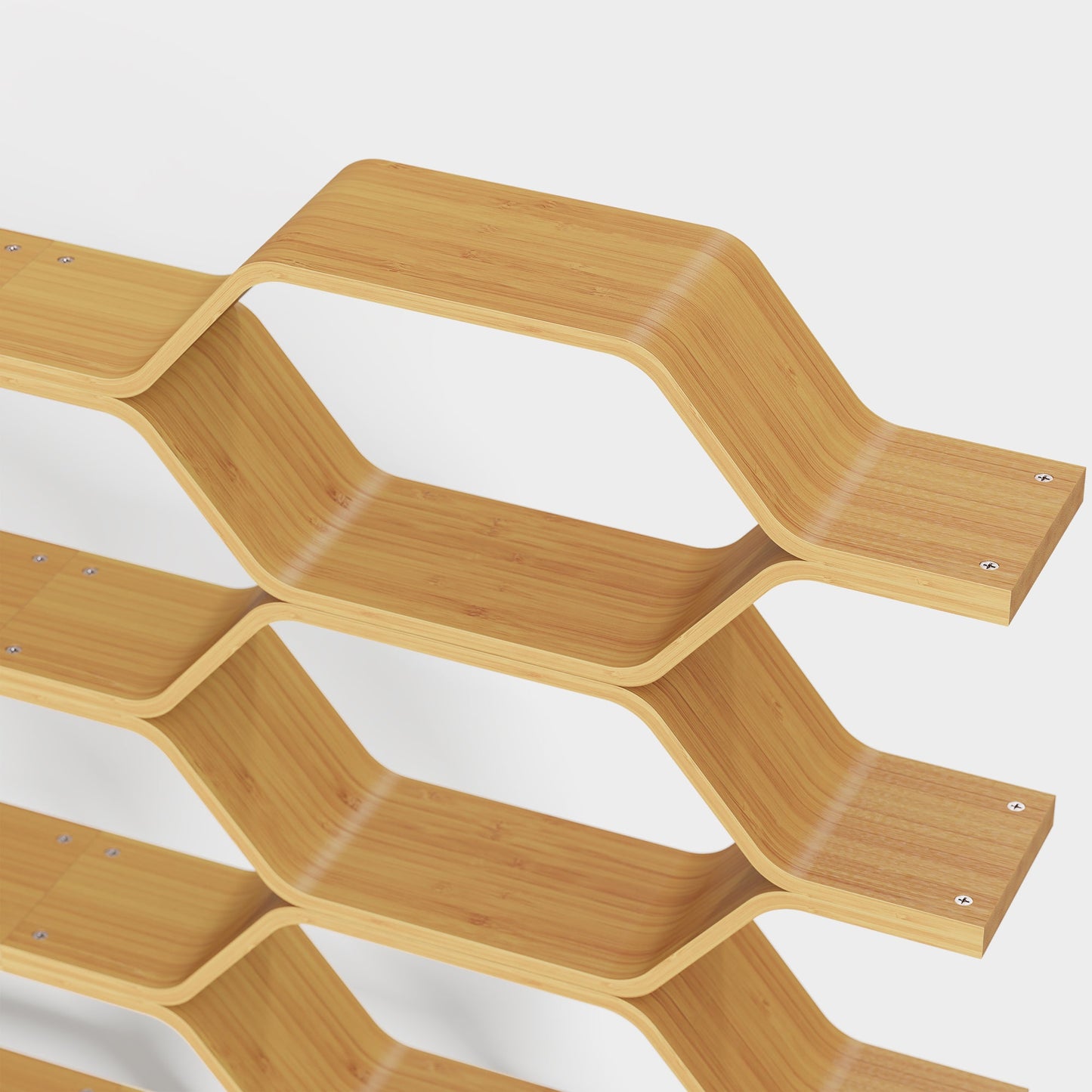 Yowos Honeycomb Grid Bookcase CD Storage Shelf