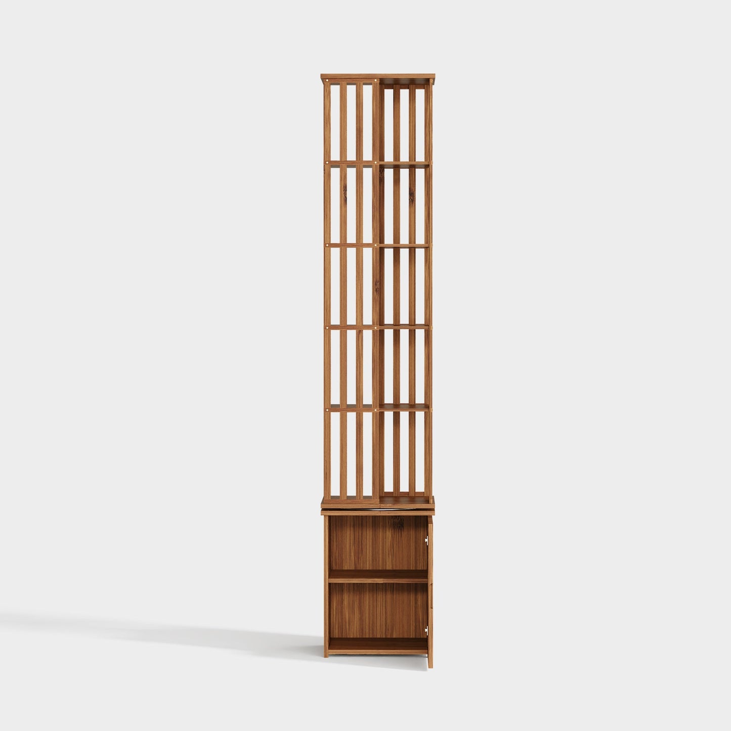 Yowos 360° Rotating Bookshelf with Storage Cabinets