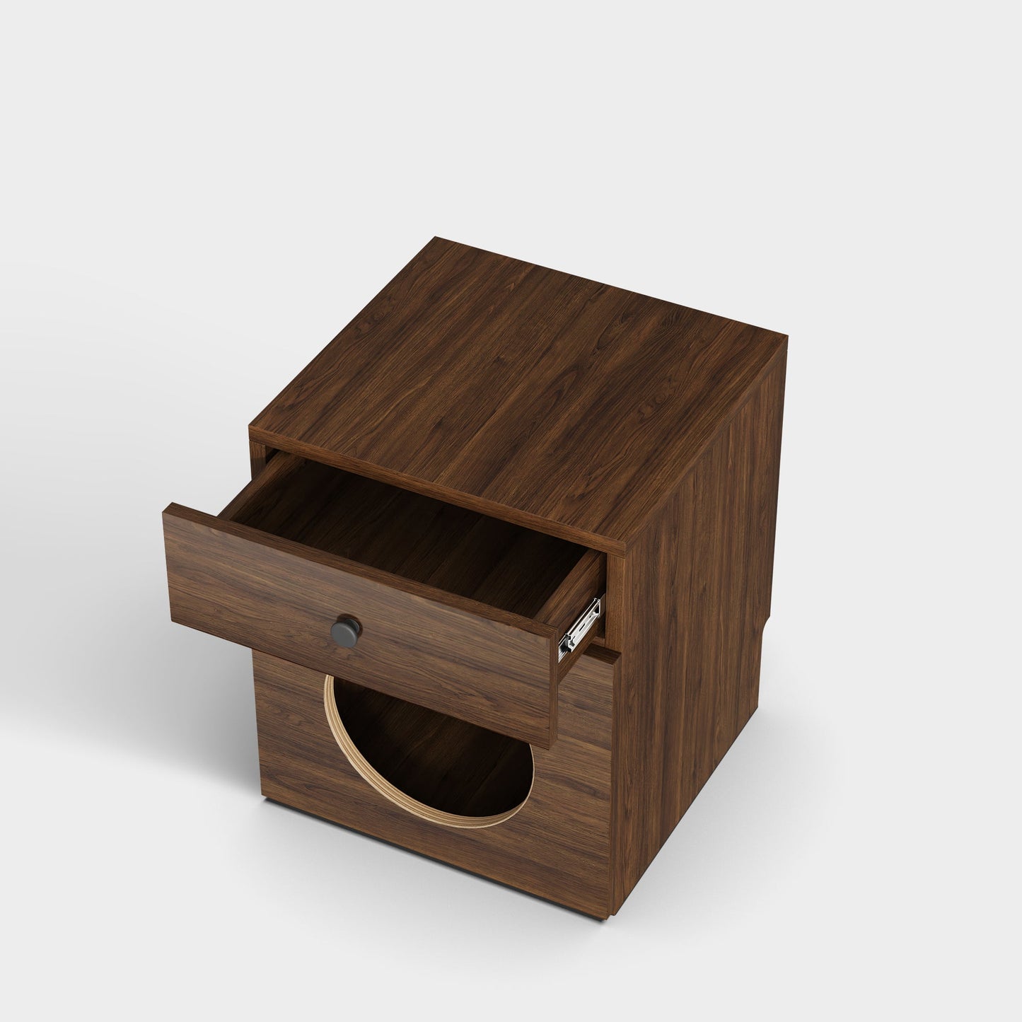 Yowos Wood Bedside Table Cat House