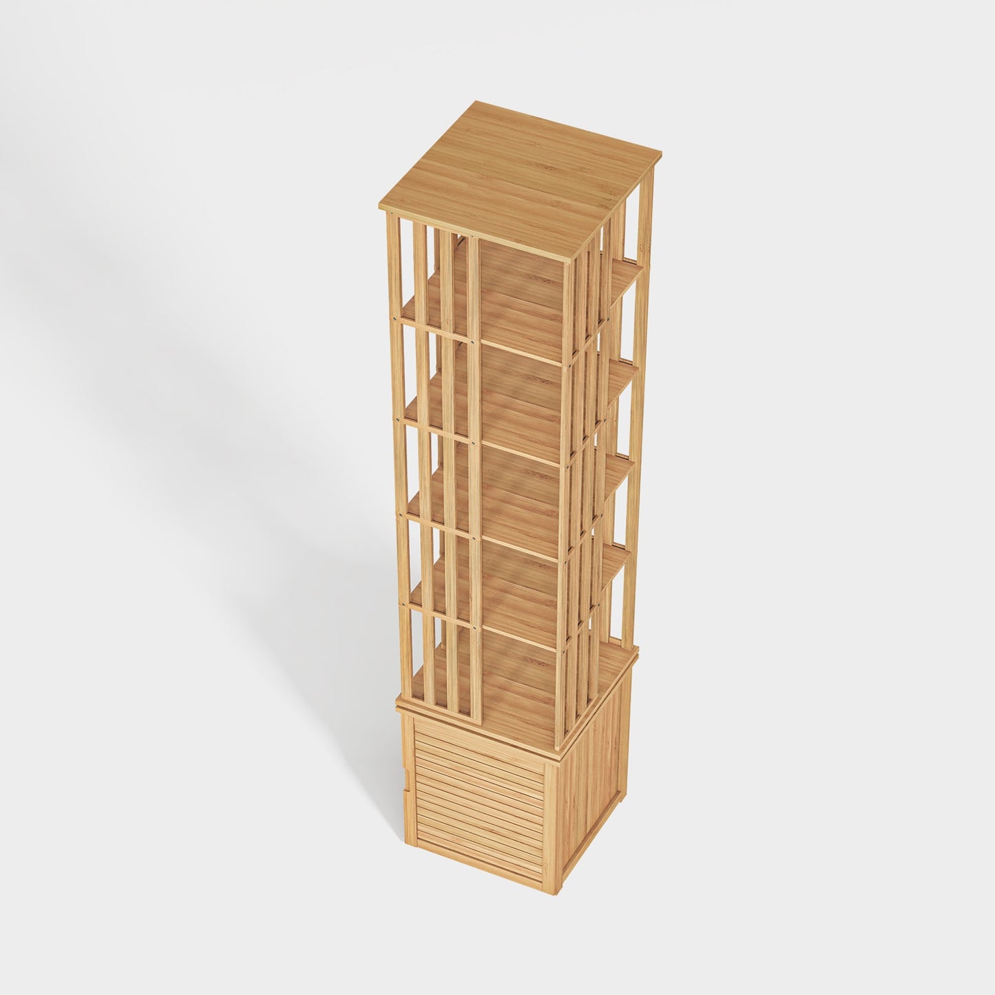 Yowos 360° Rotating Bookshelf with Storage Cabinets