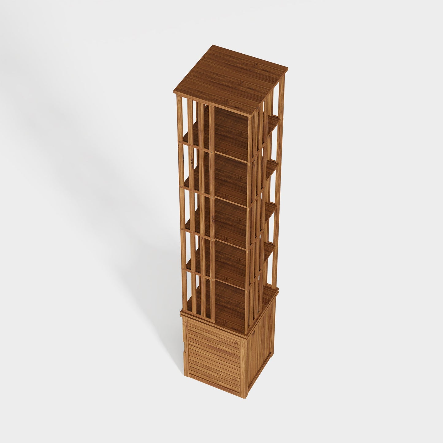 Yowos 360° Rotating Bookshelf with Storage Cabinets