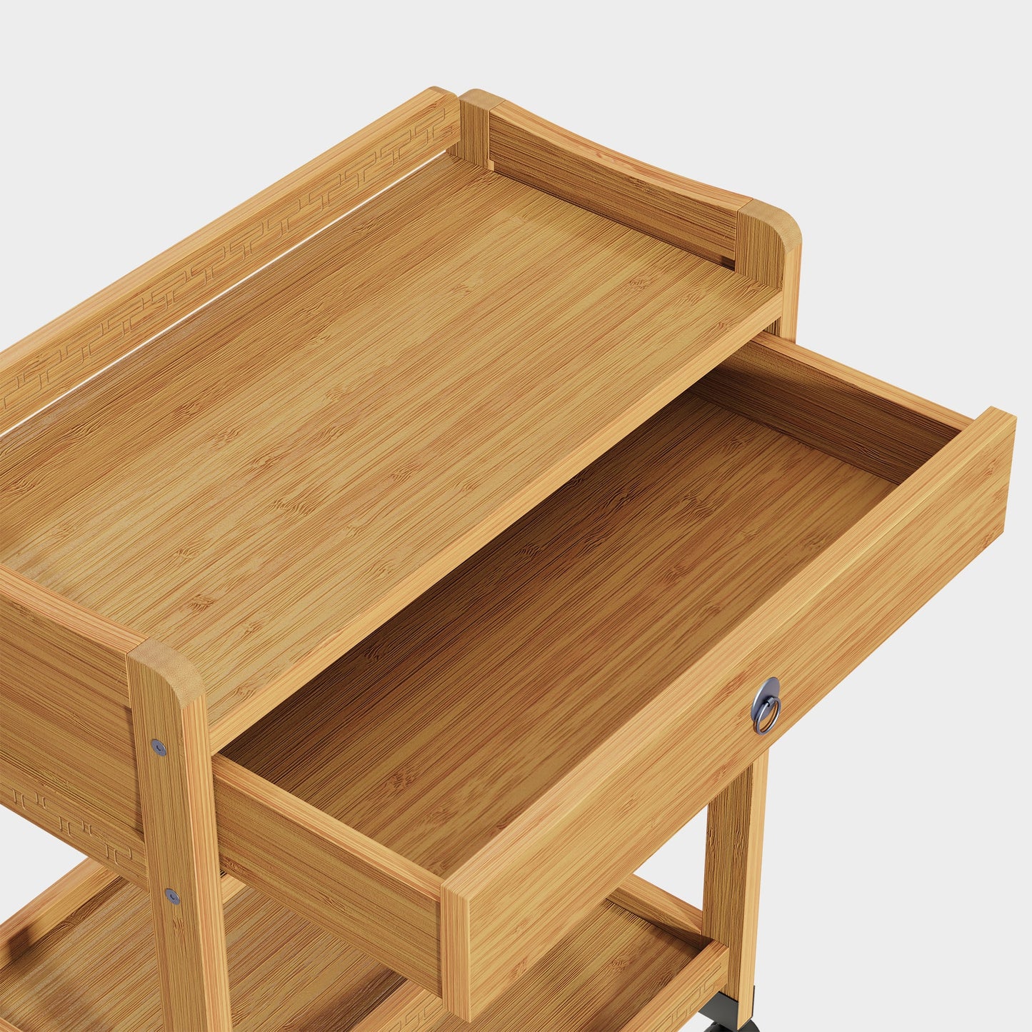 Yowos Side Table with Wheels Organizer Rack