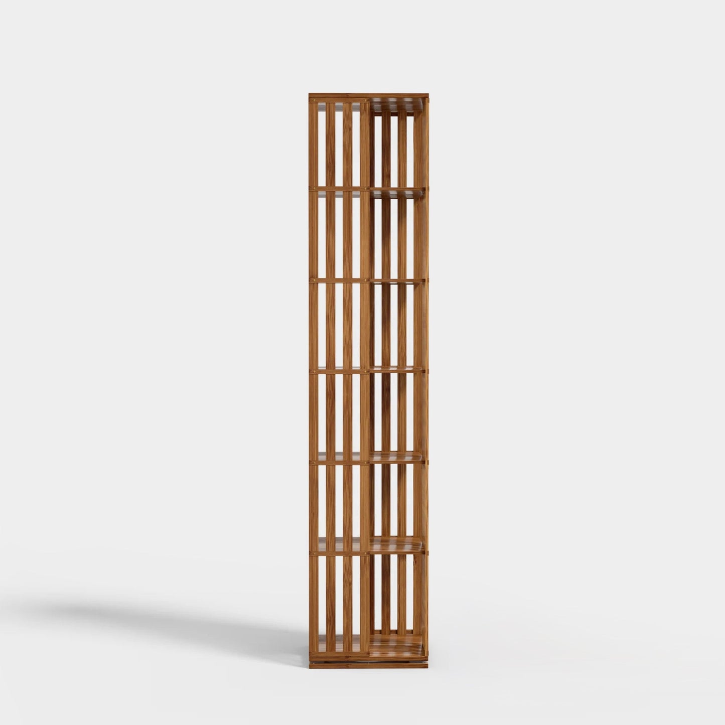 Yowos 6 Tiers Mid Century Narrow Rotating Bookcase Living Room