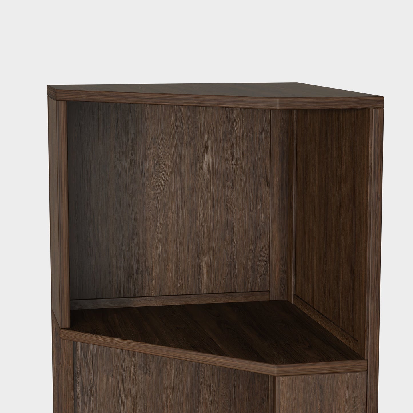 Yowos Mid Century Corner Bookcase for Small Spaces
