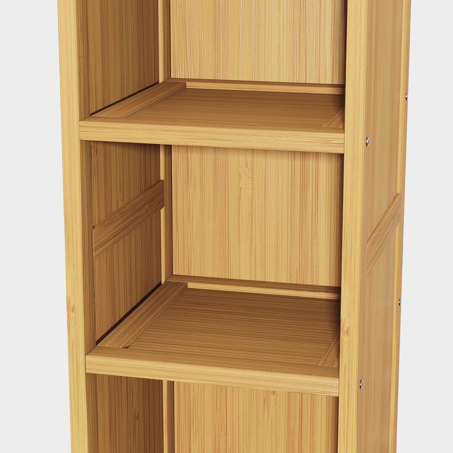 Yowos Tall Narrow Bookshelf with Storage Space