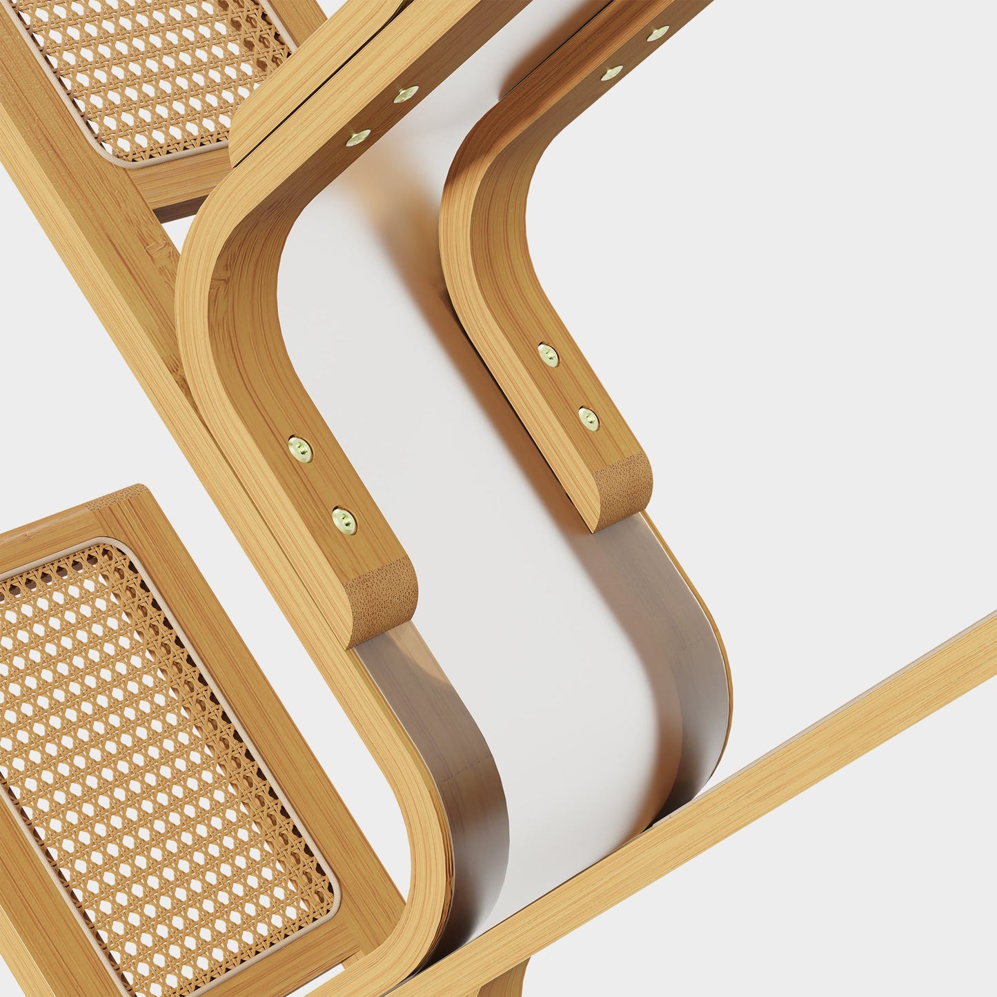 Yowos Rattan Tree Bookcase Display Storage Rack