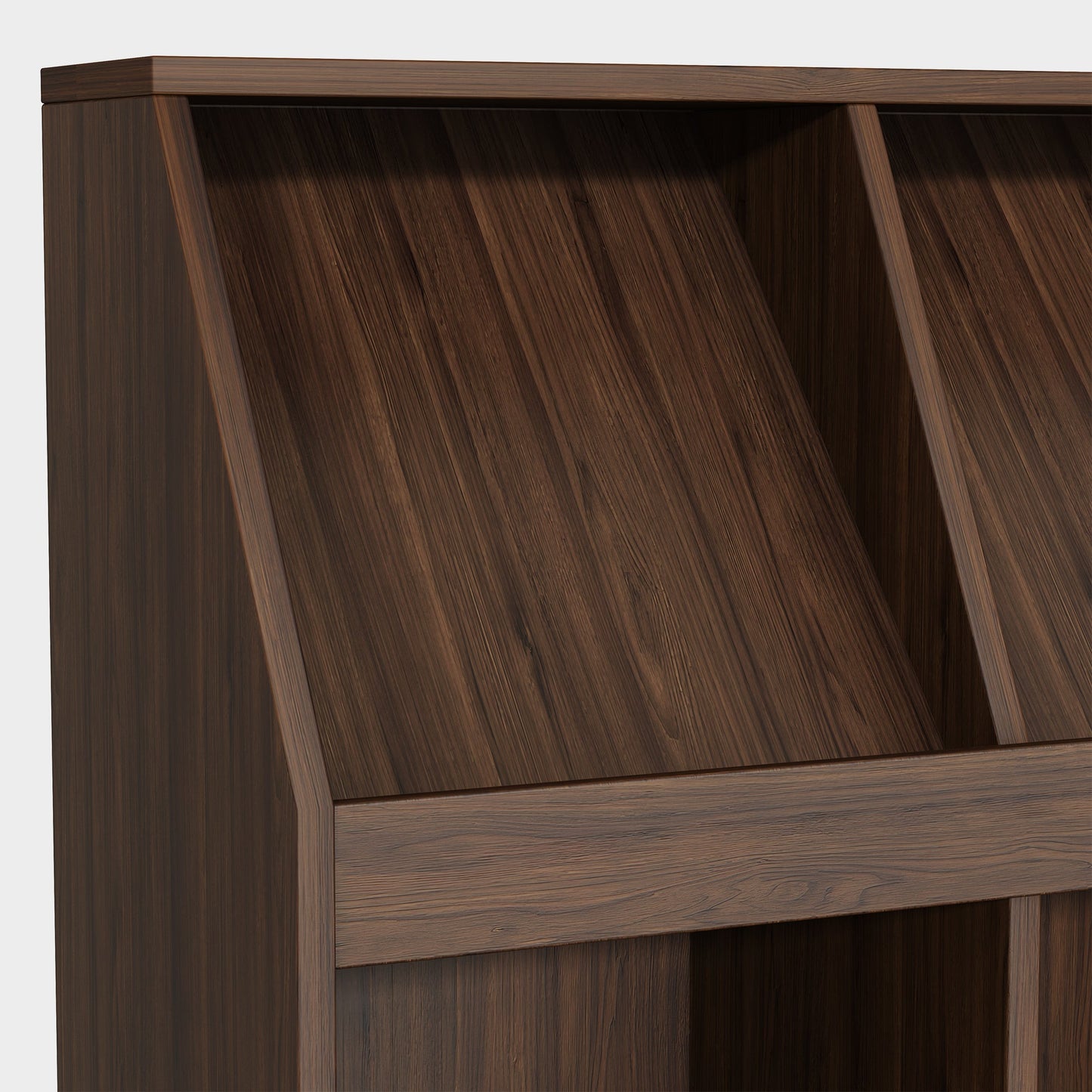 Yowos Wooden Literature Floor Bookcase With Magazine Rack