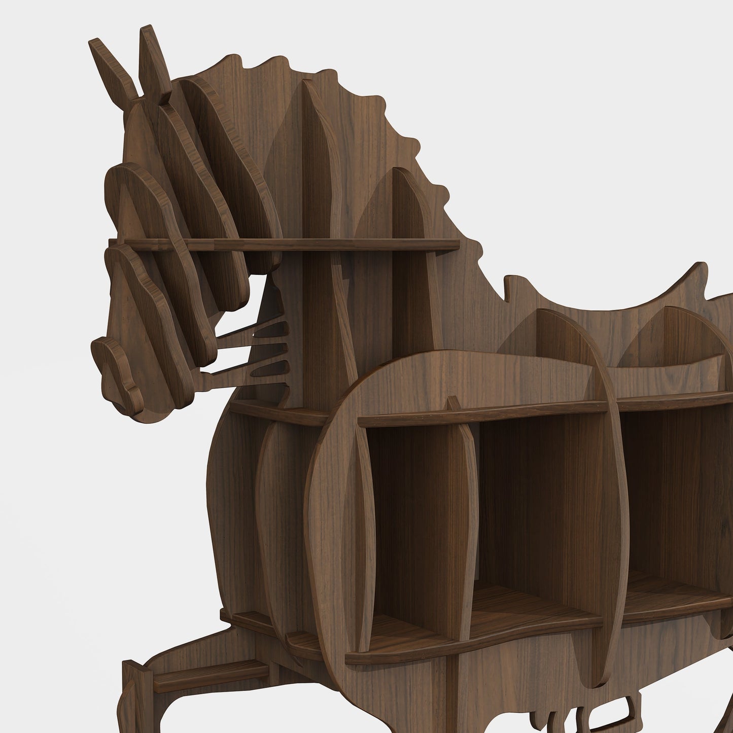 Yowos Horse Animal Shaped Bookshelf Display Shelf