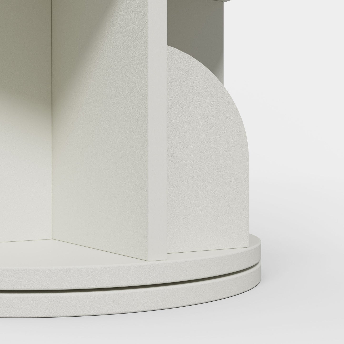 Yowos White Rotating Bookshelf 360 Degree Storage Rack