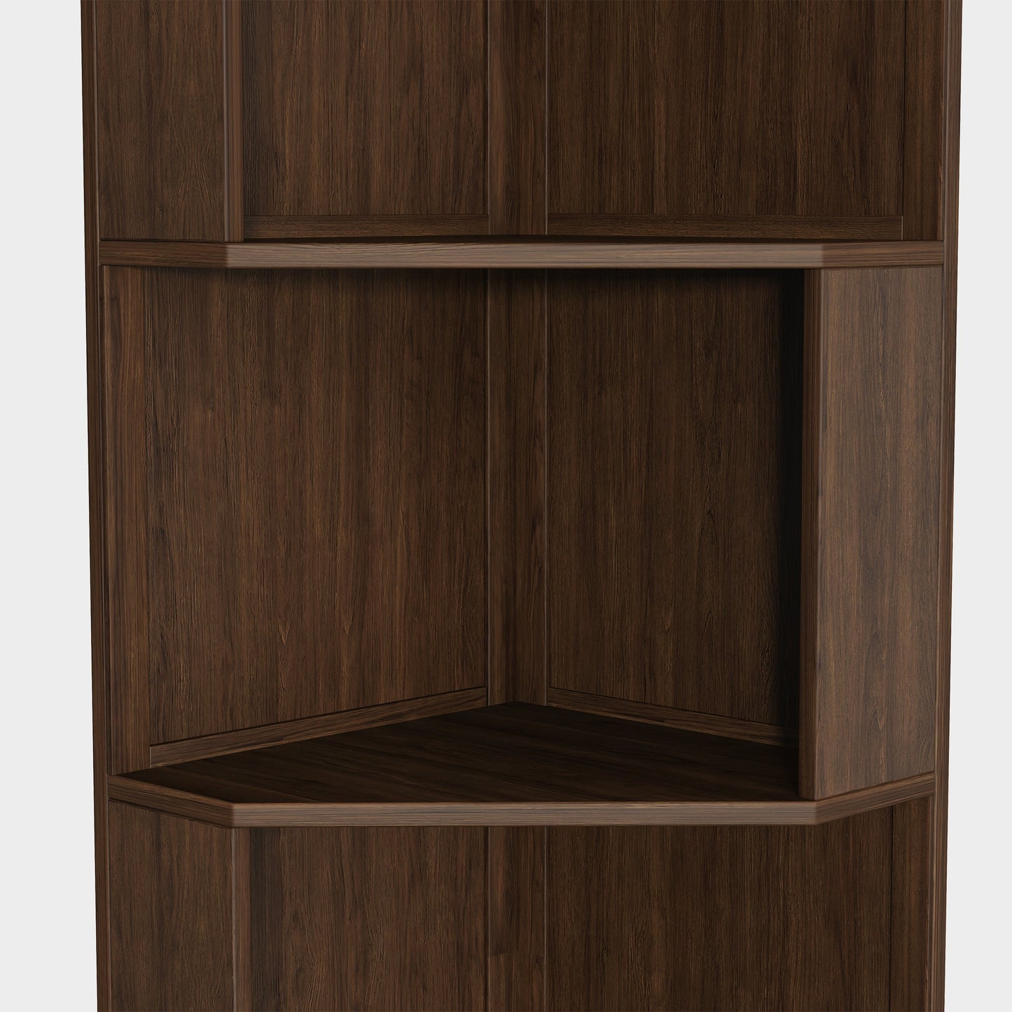 Yowos Mid Century Corner Bookcase for Small Spaces